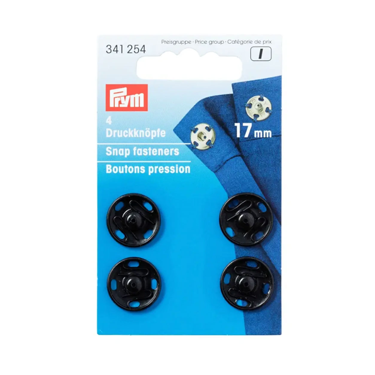 Prym Automatic Buttons 17 mm Black