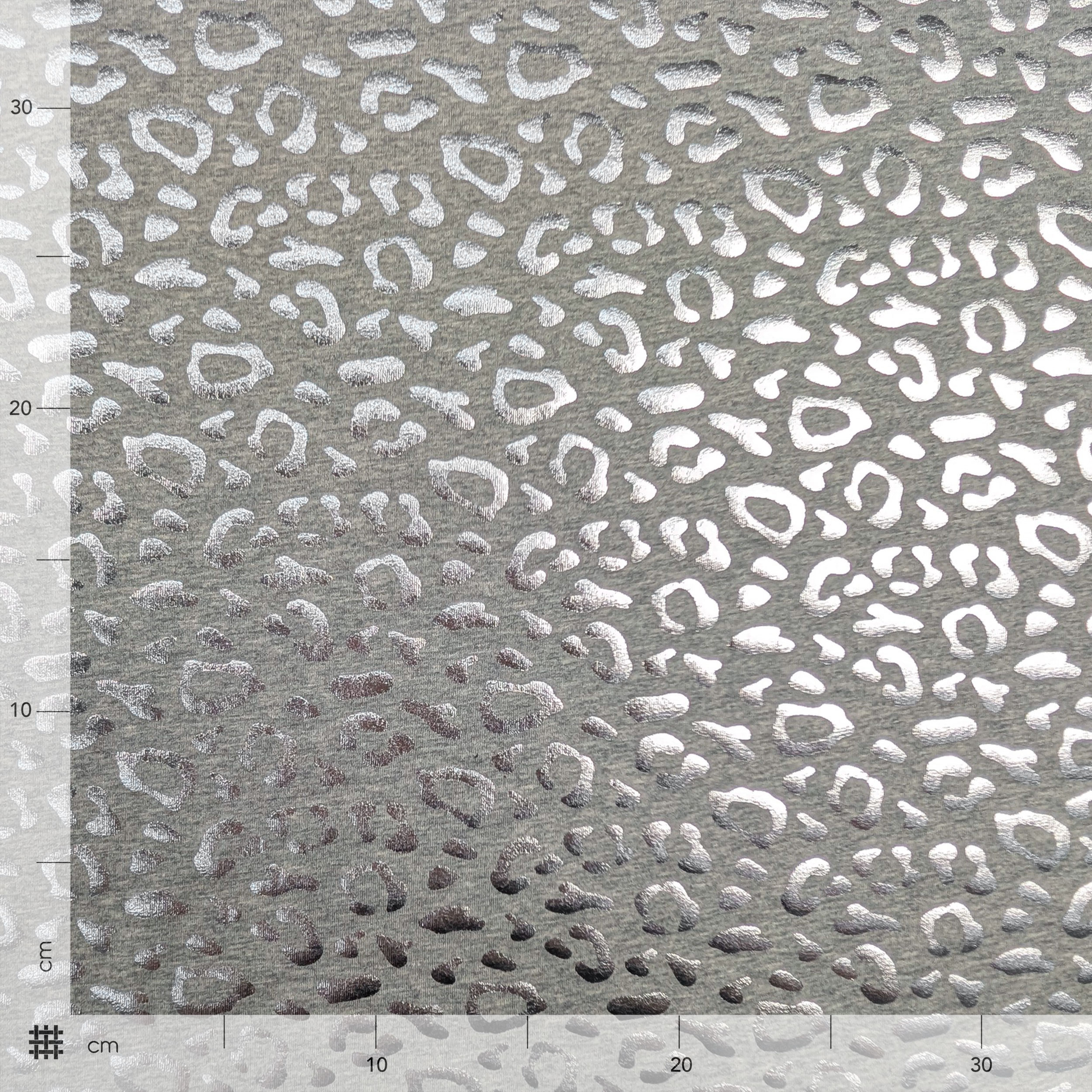 Silver Spotted Grey Cotton Jersey Image