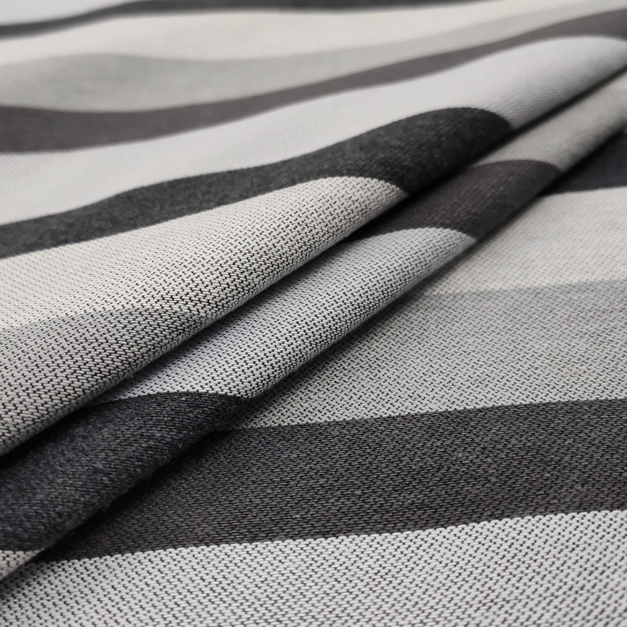 Jacquard gestreift Grauton Einrichtungsstoff