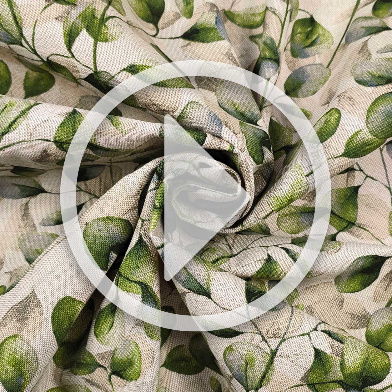 Tissu Panama Feuilles de peuplier Image