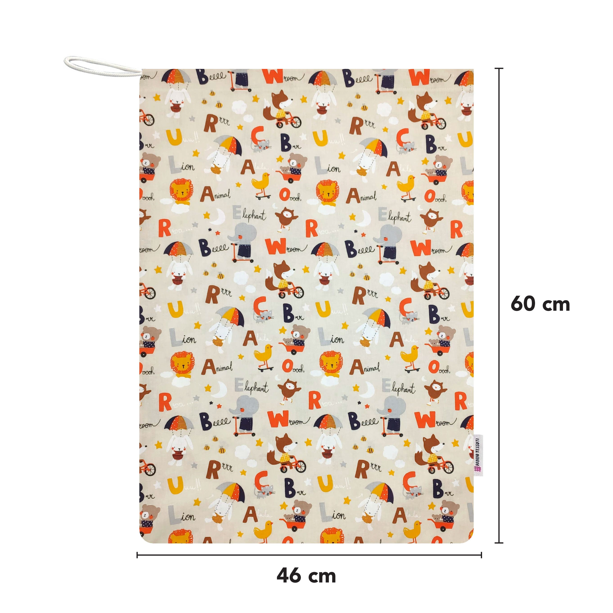 Sac de jardin d'enfants Animaux et lettres