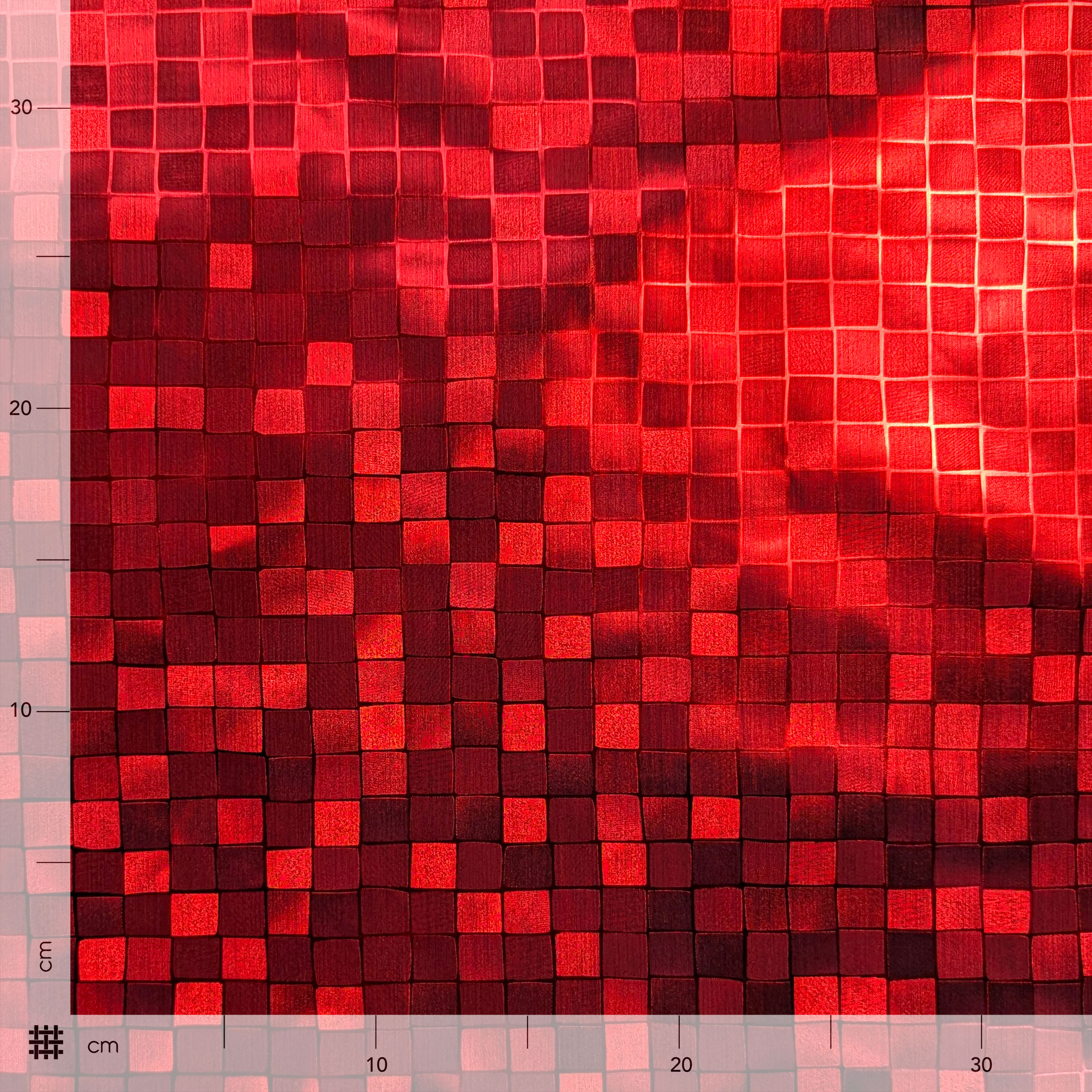 Fabric for Damina Red Metallic Tablecloth Image