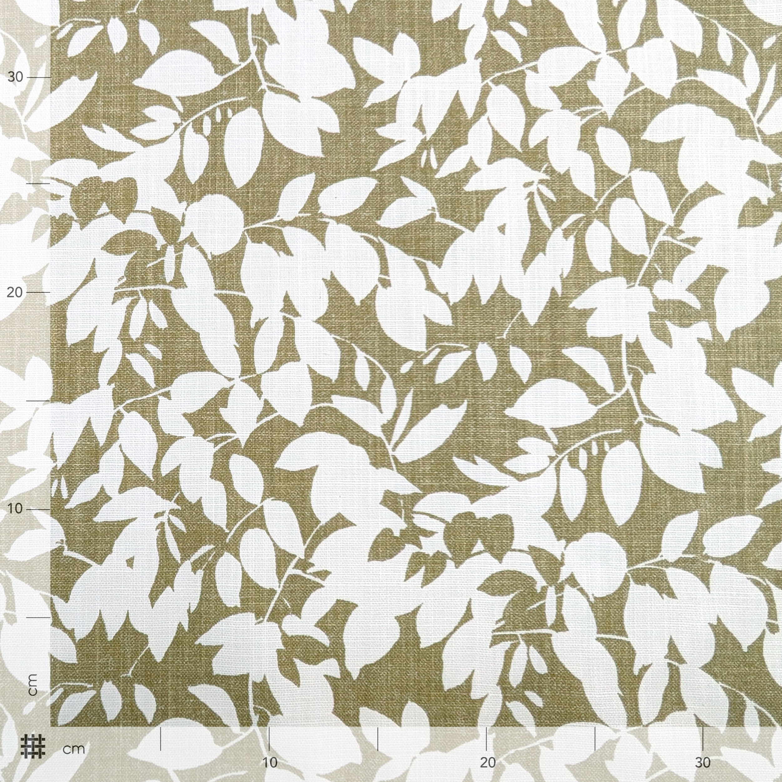 Cotton Linen Decor Leaves Background Olive Image