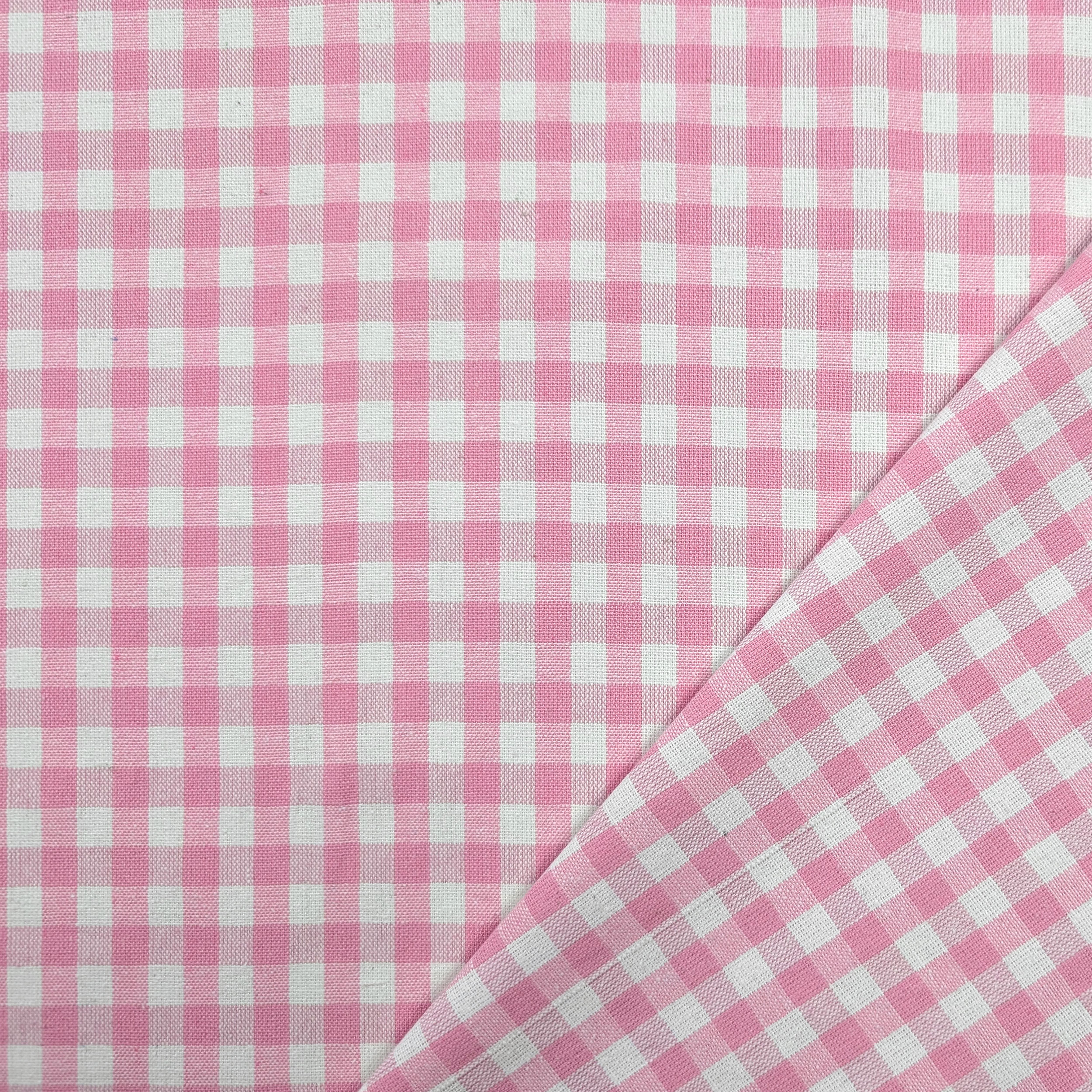 Washed Cotton Yarn Dyed Square Pink Image