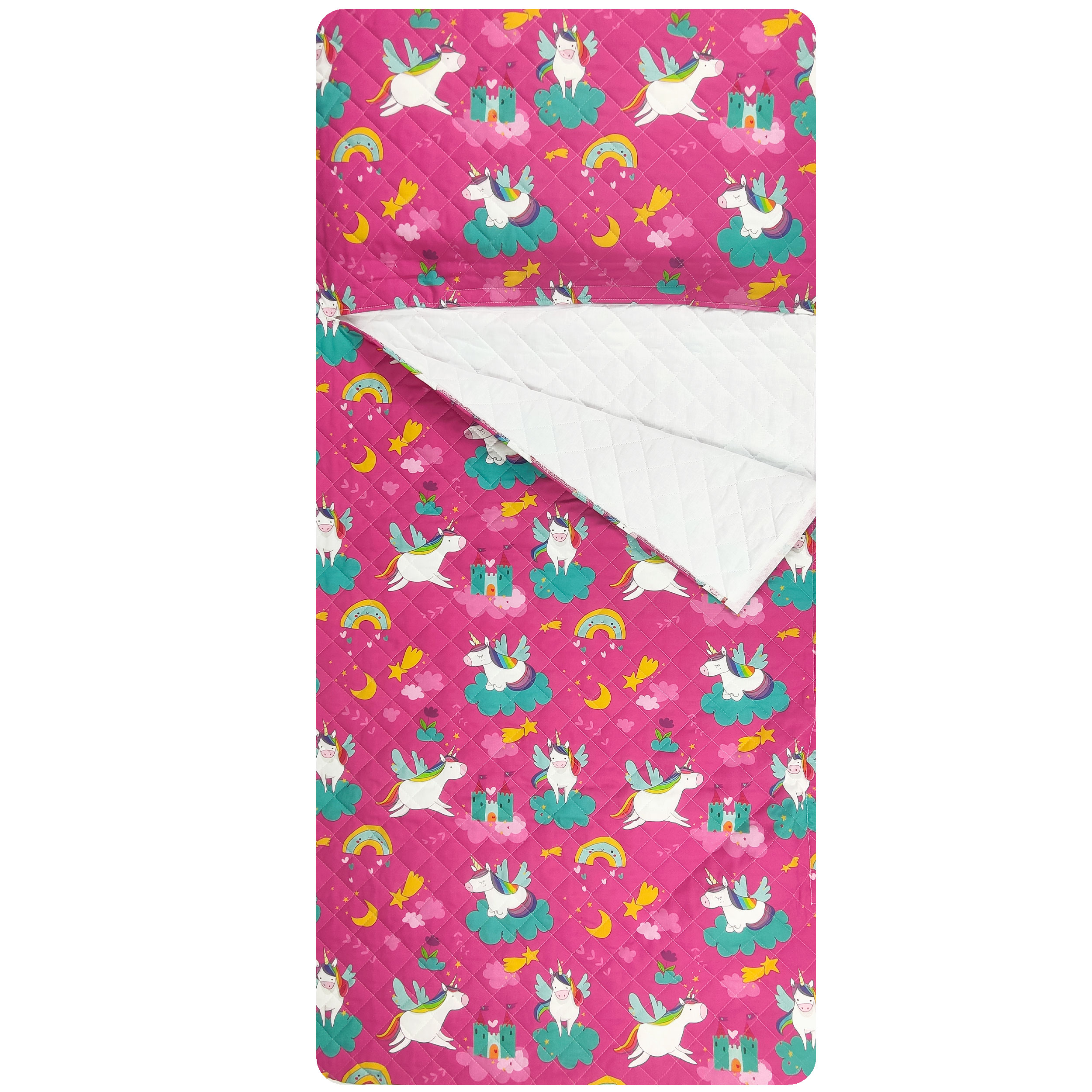Sac de couchage fantaisie Licornes et châteaux - Panini Fabrics