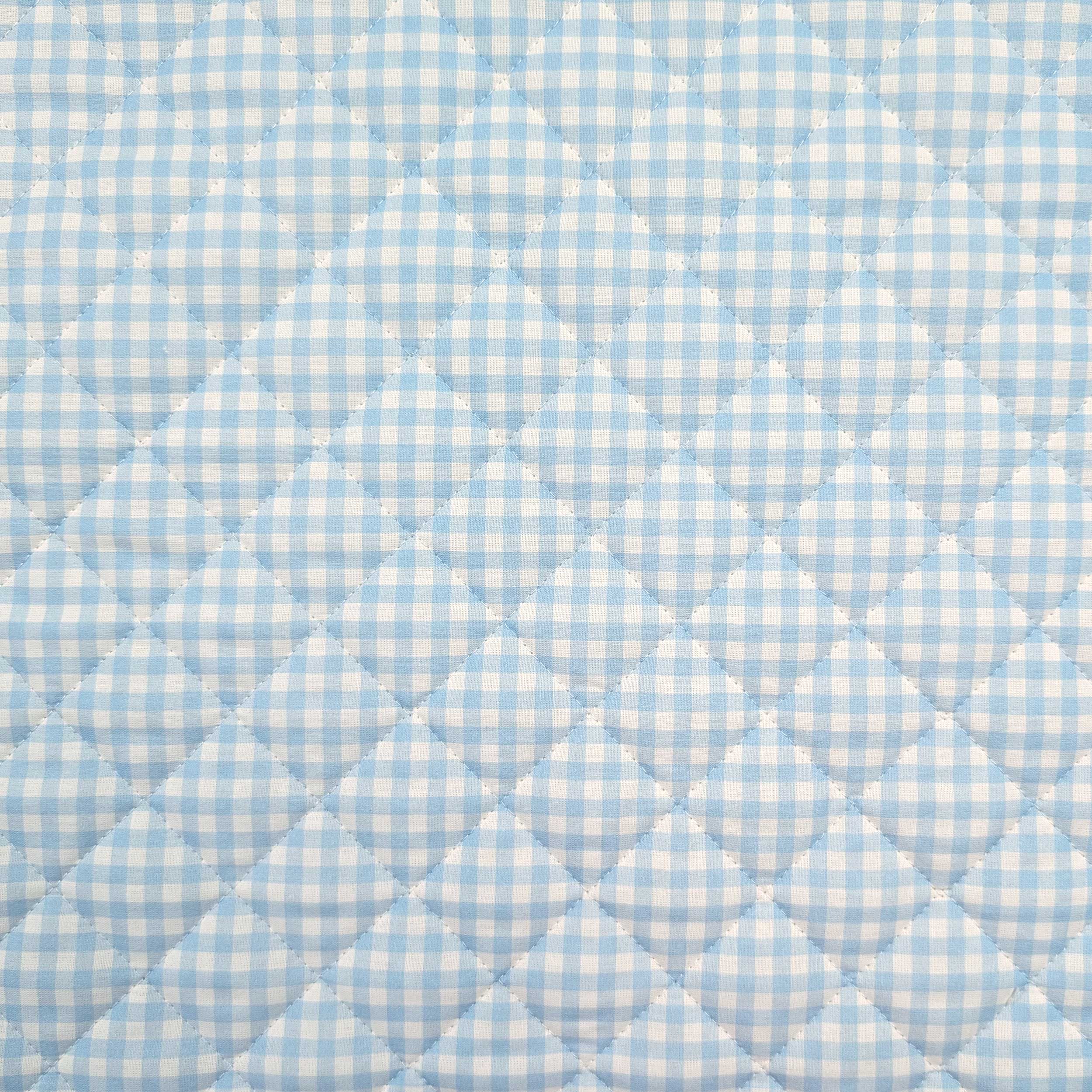 Funda Cuna Cuadrados Azul Claro Image