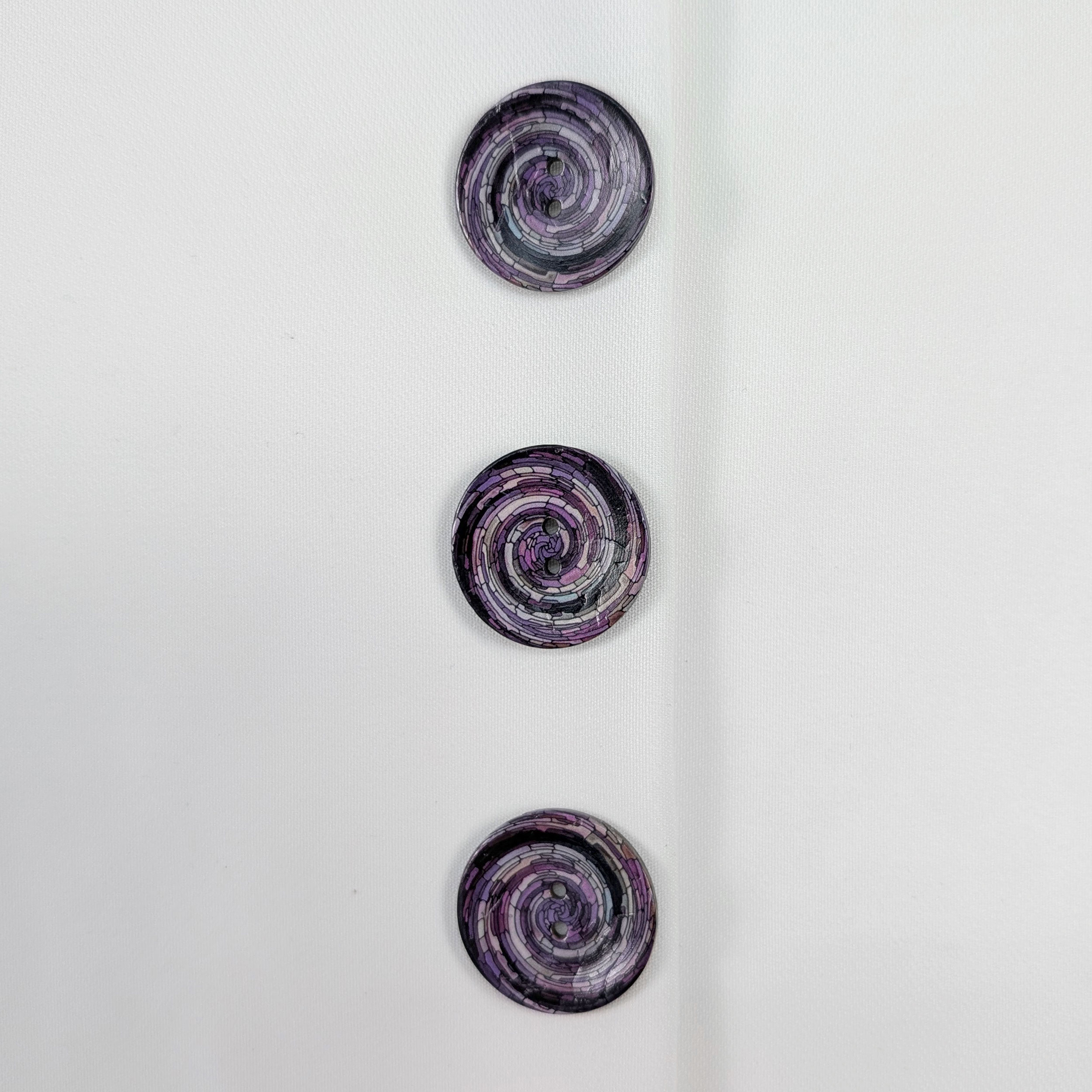Purple Spiral Button 2 Holes Image
