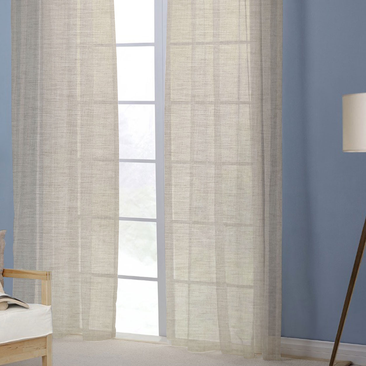 Rideau moderne Matisse en beige