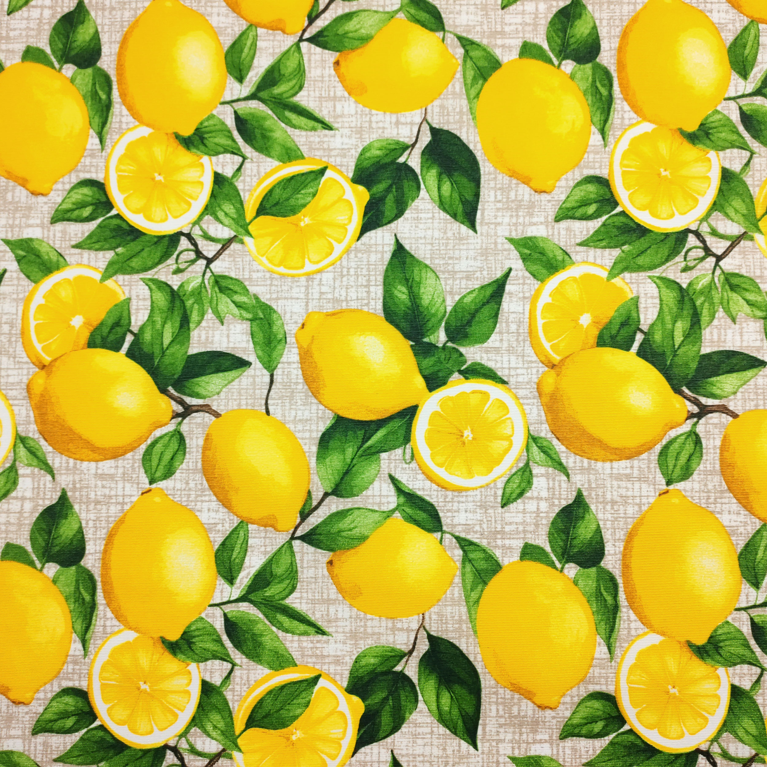 Fabric for Resin Tablecloth Lemons