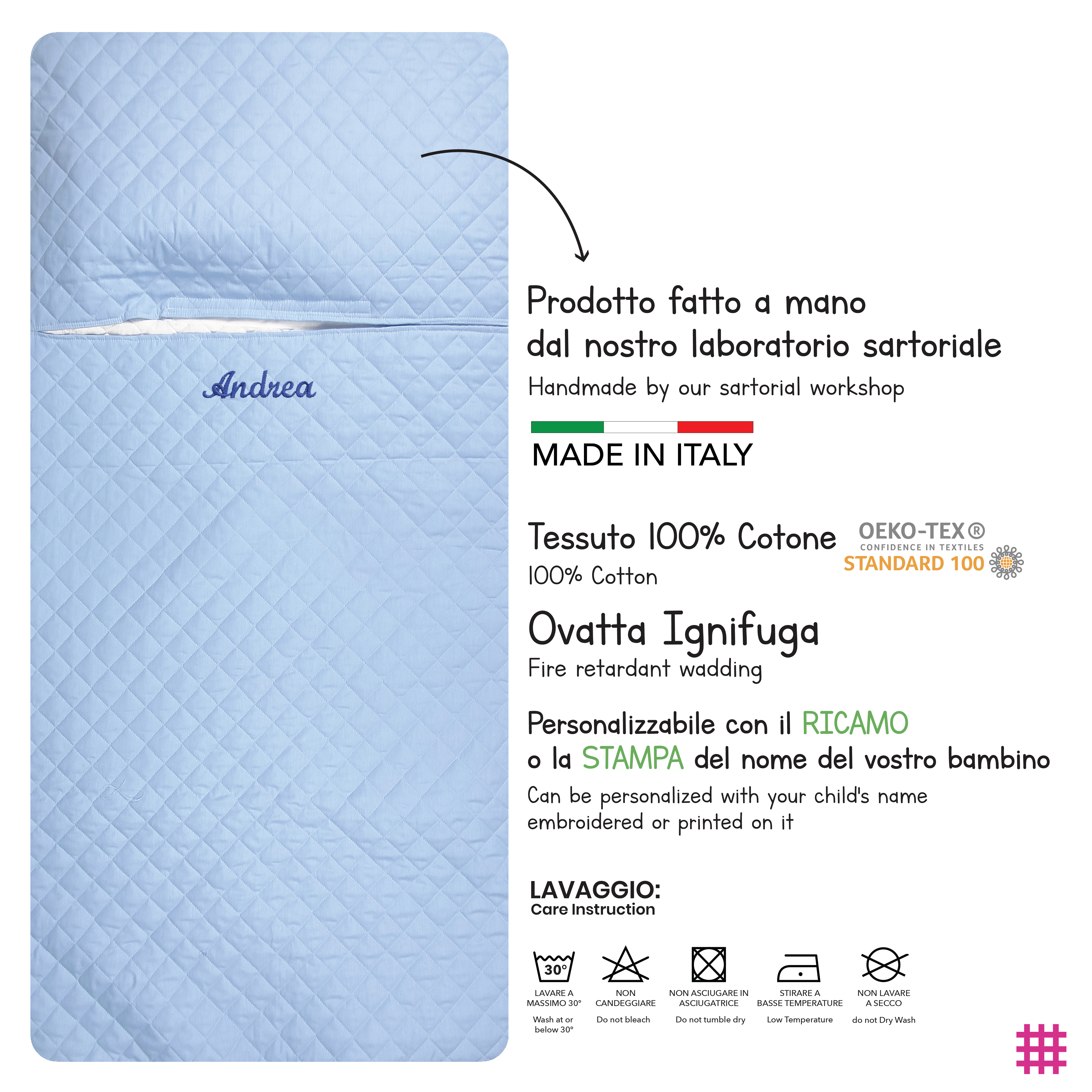 Light Blue Baby Sleeping Bag Image