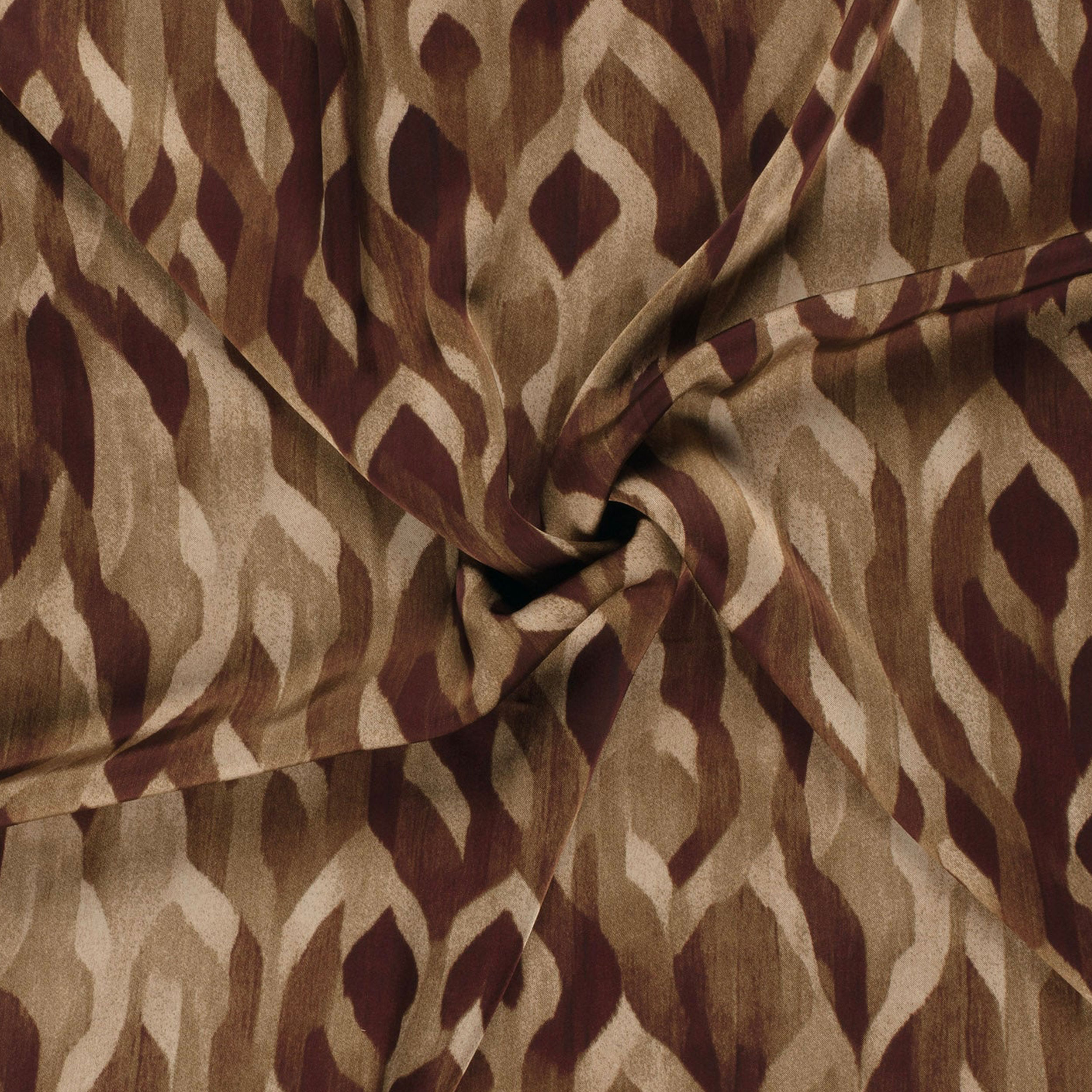 Satin Duchesse Abstract Fantasy Beige Image