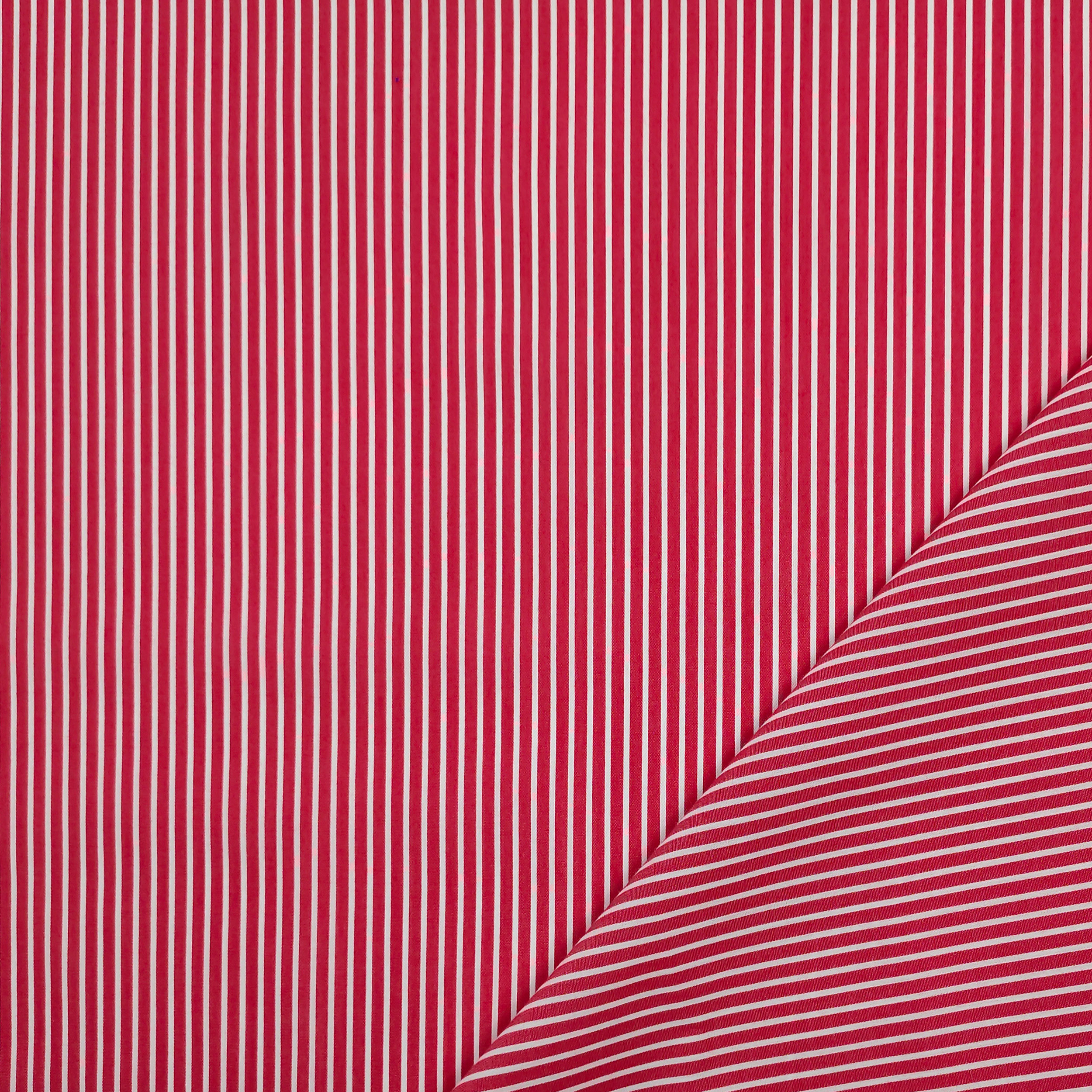Rojo Algodón Blanco Stretch para Camisas