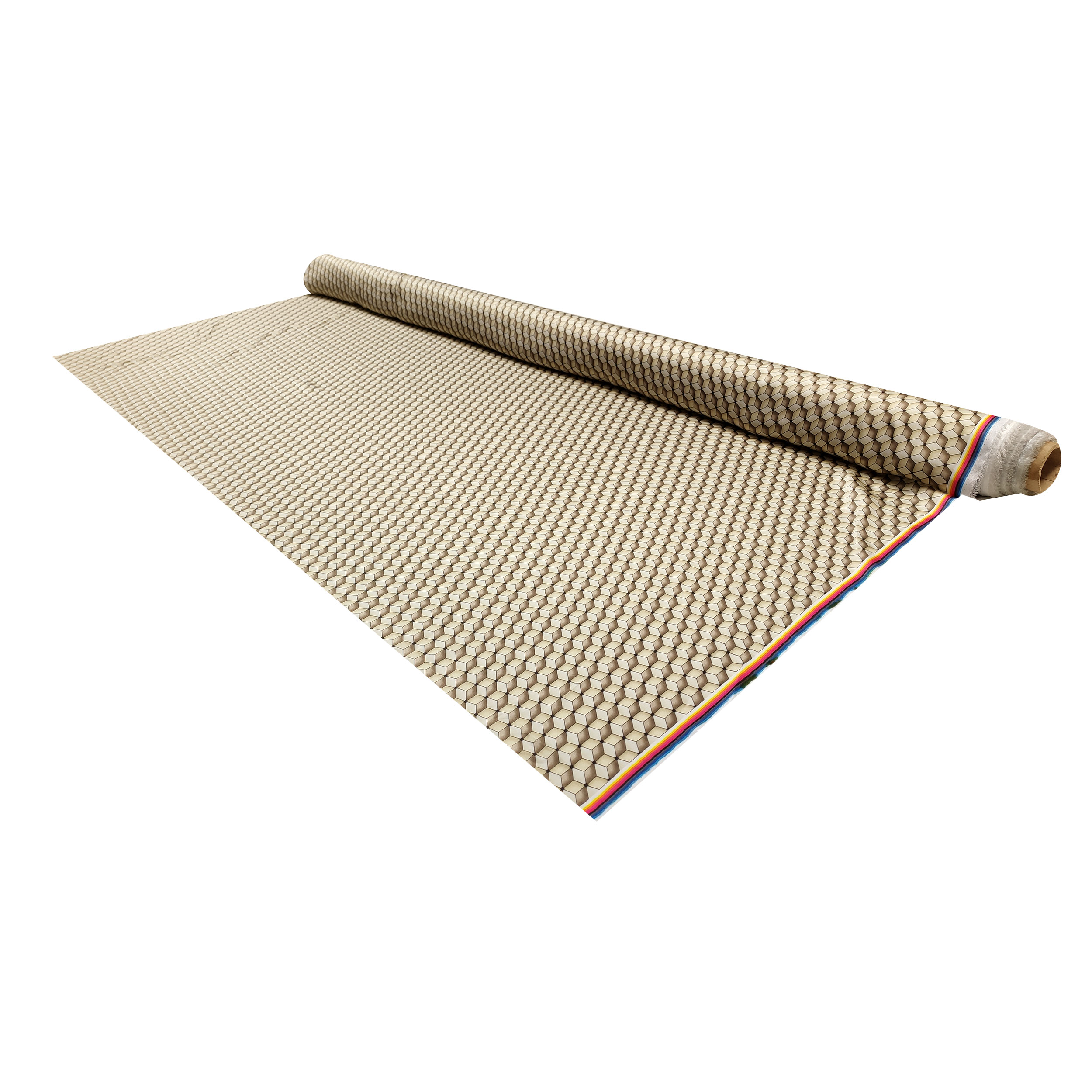 Satin Fashion Geometries Beige and Dove Grey