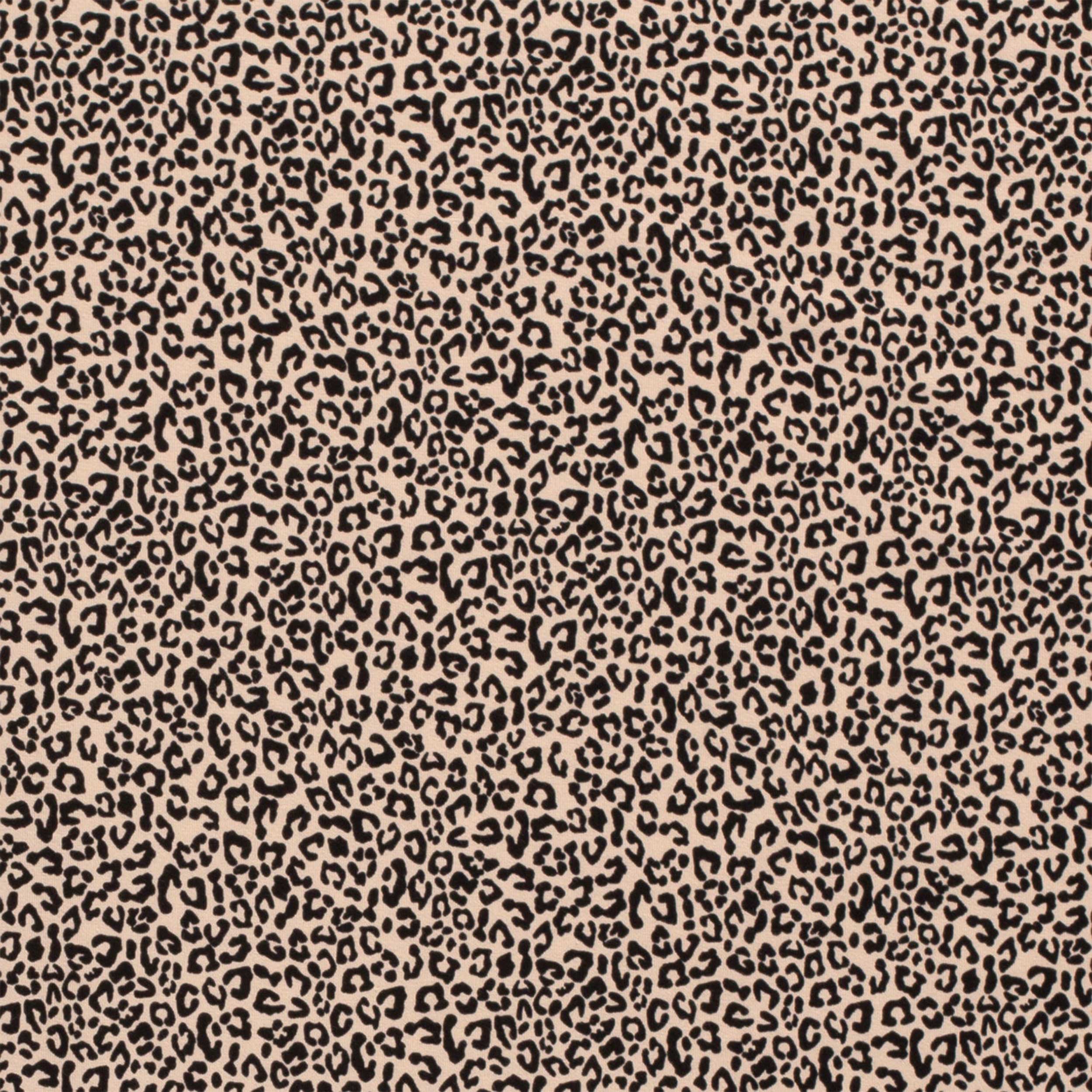 Jersey Cotton Beige Leopard Print Jersey Image