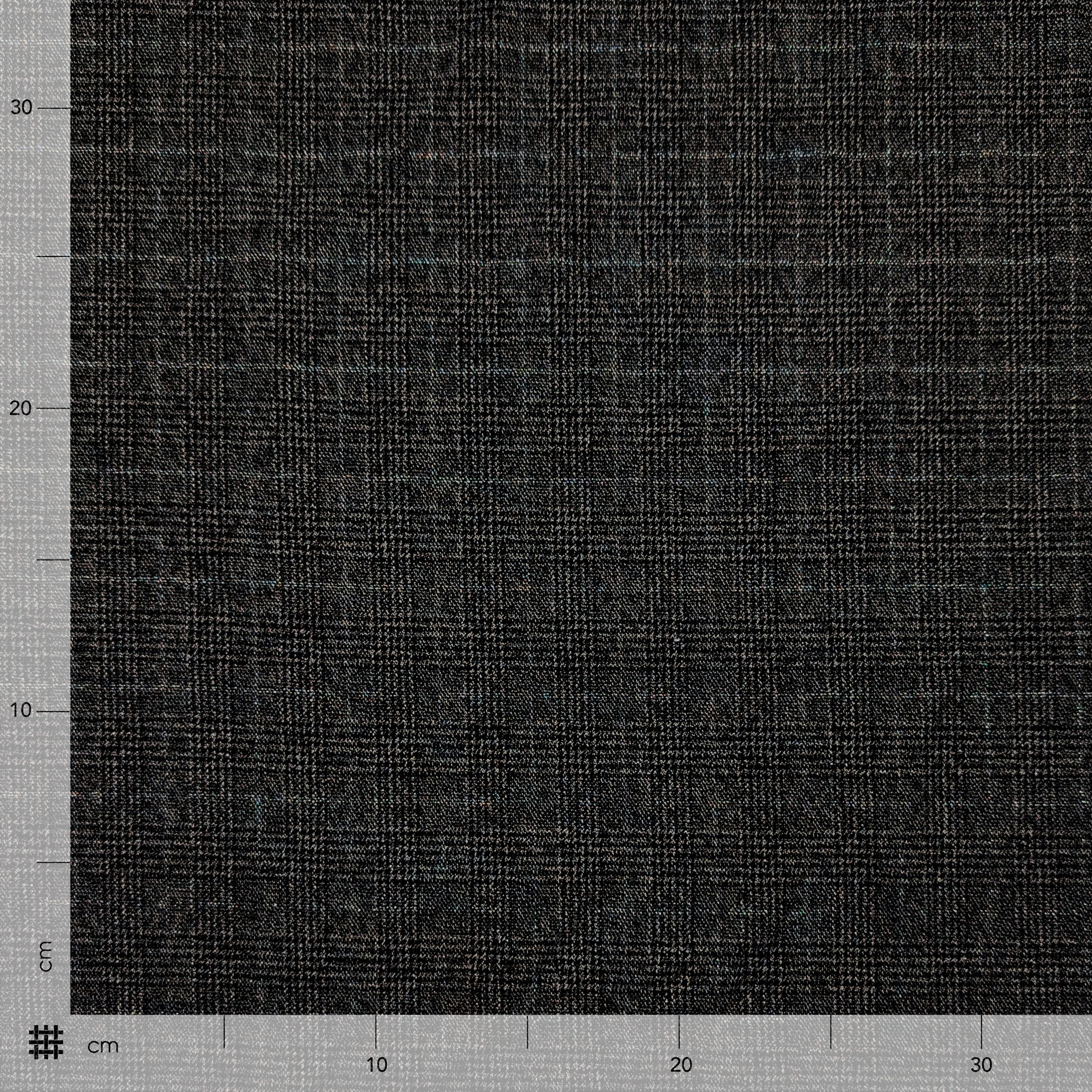 Dark Grey Tartan with Silver Lurex Image