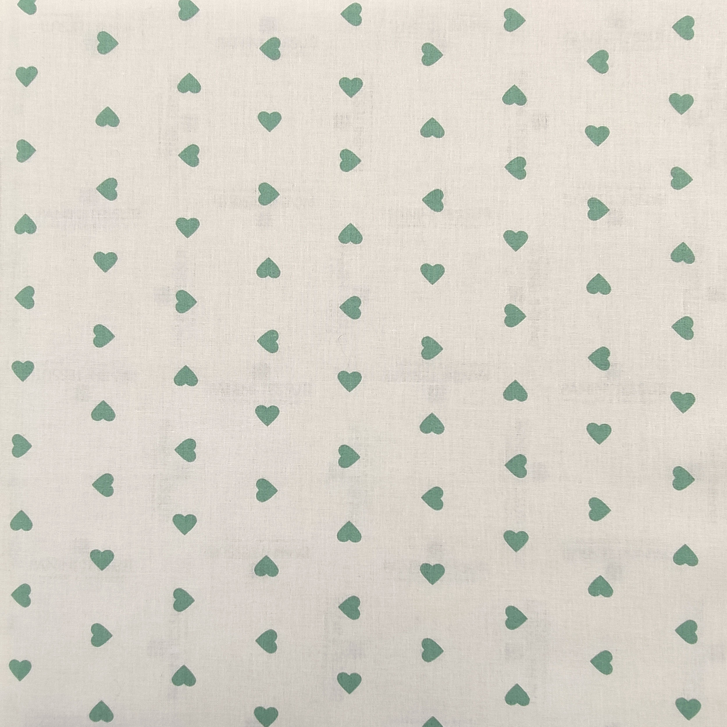 Tela de algodón Corazones Fondo blanco 4