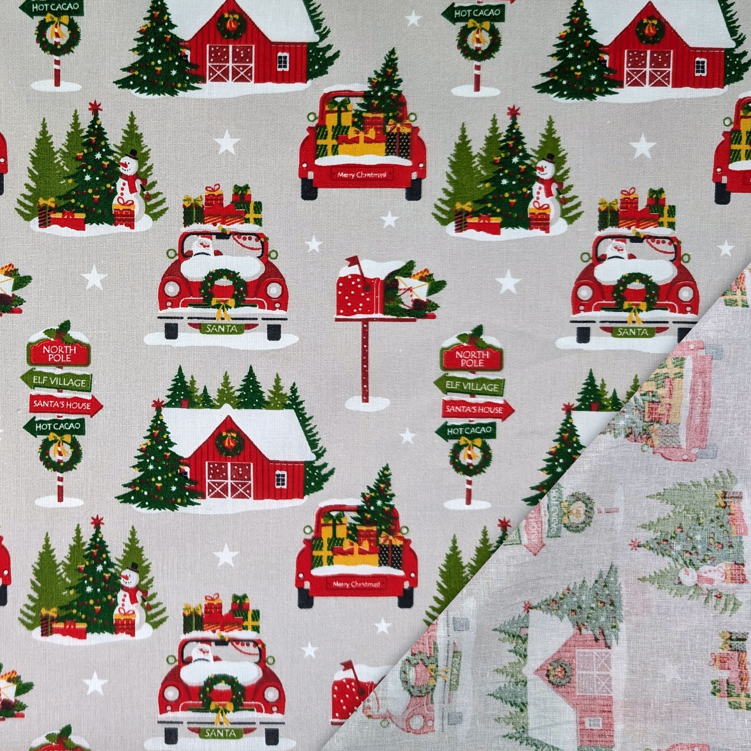 Christmas cotton Father Christmas at the North Pole Image