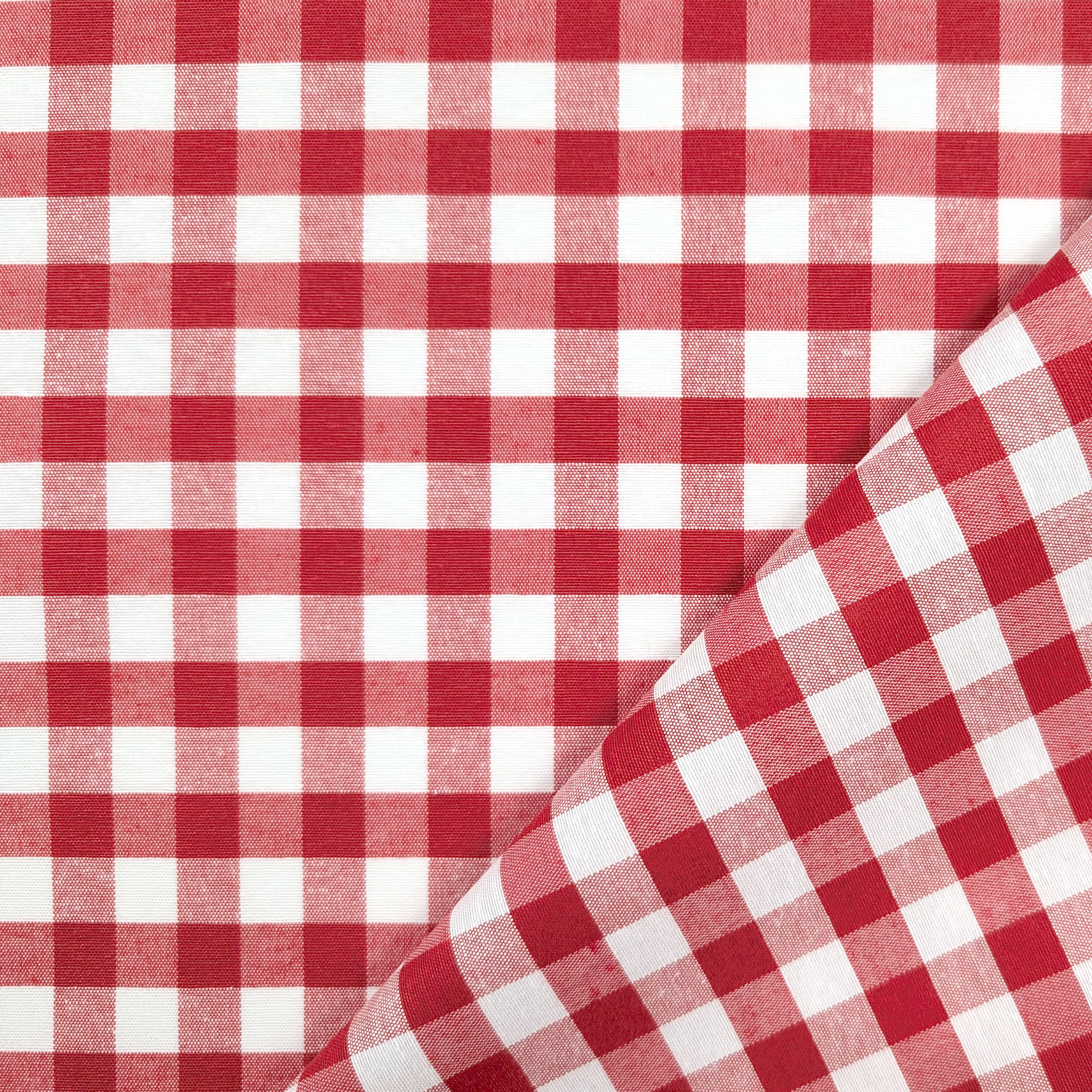 Fabric for Resin Tablecloth Red Checks Image