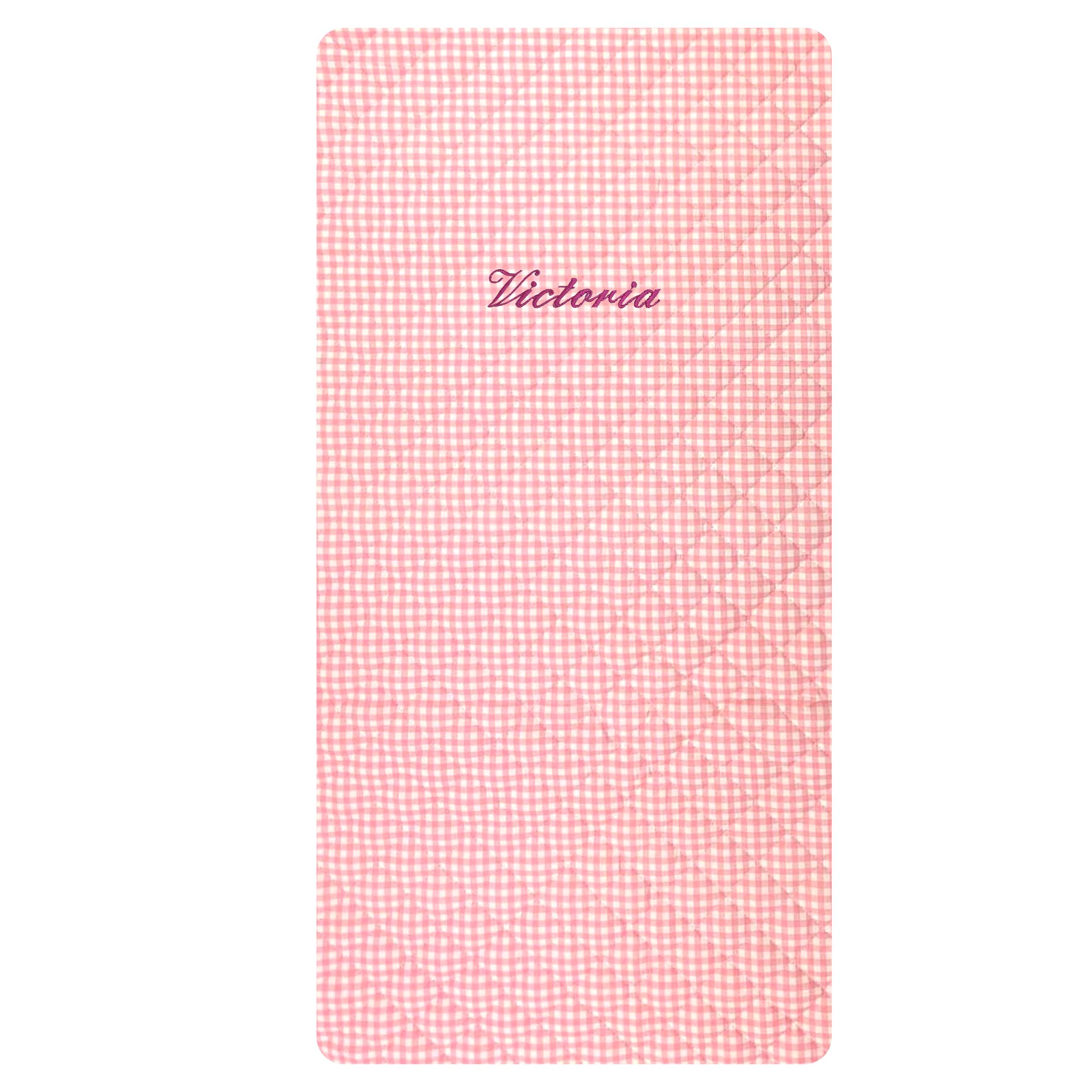 Pink Checkered Blanket Image