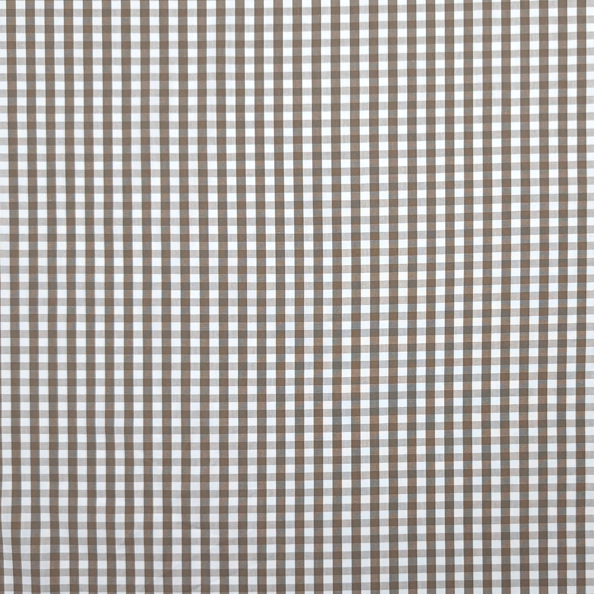 Cotton for Shirts Quadretto Hazelnut Image