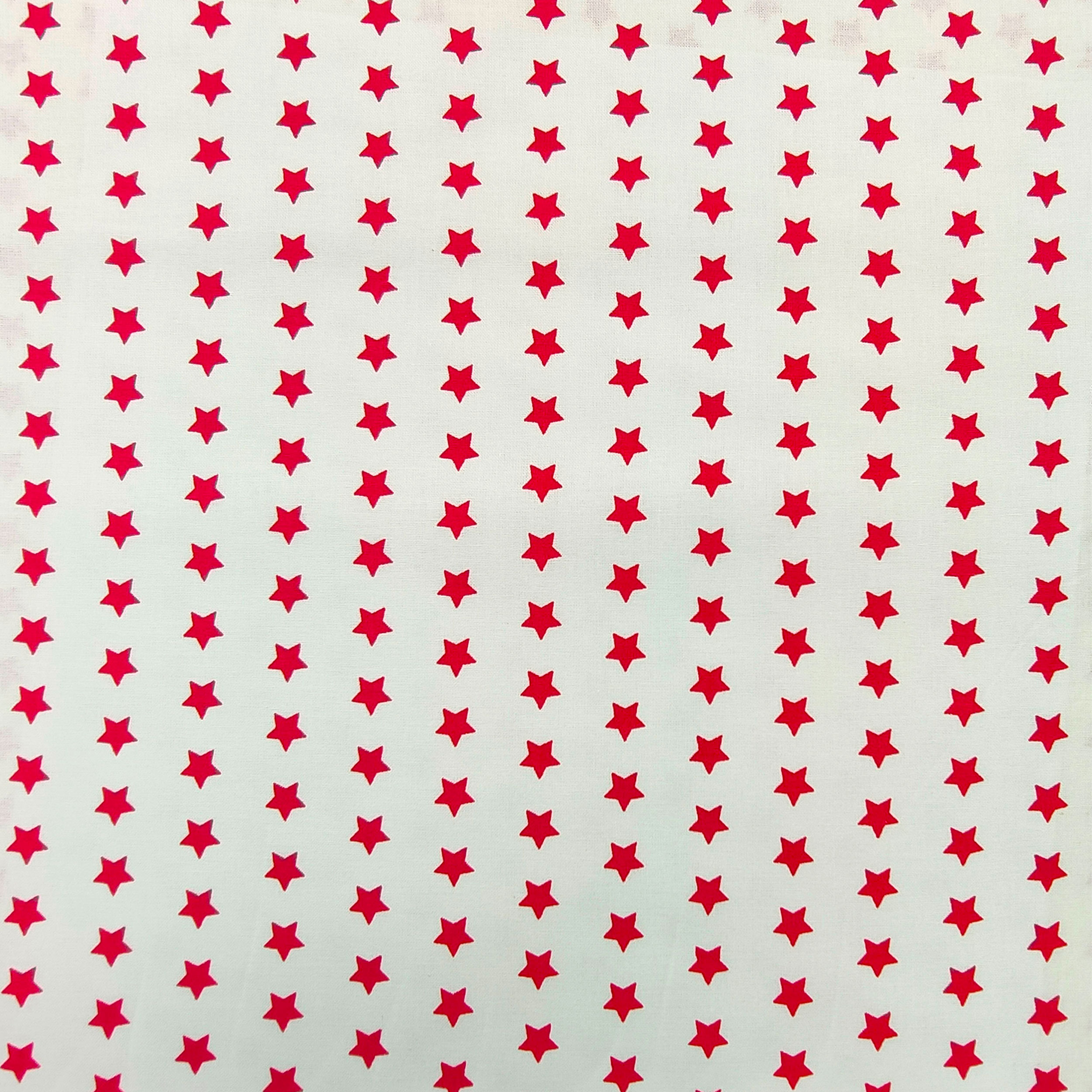 Tela de algodón Estrellas Fondo blanco 3