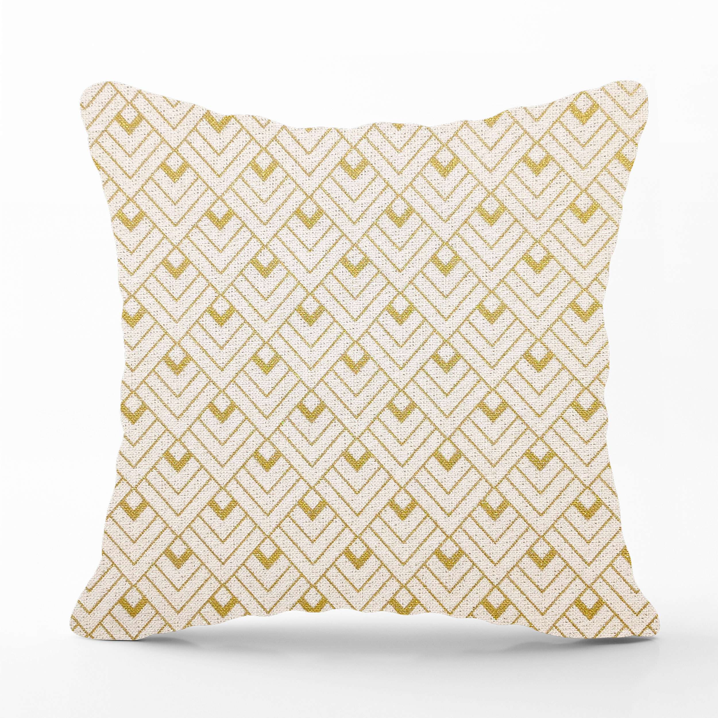 Lurex Gold Geometry Cushion Pillowcase (Taie d'oreiller)