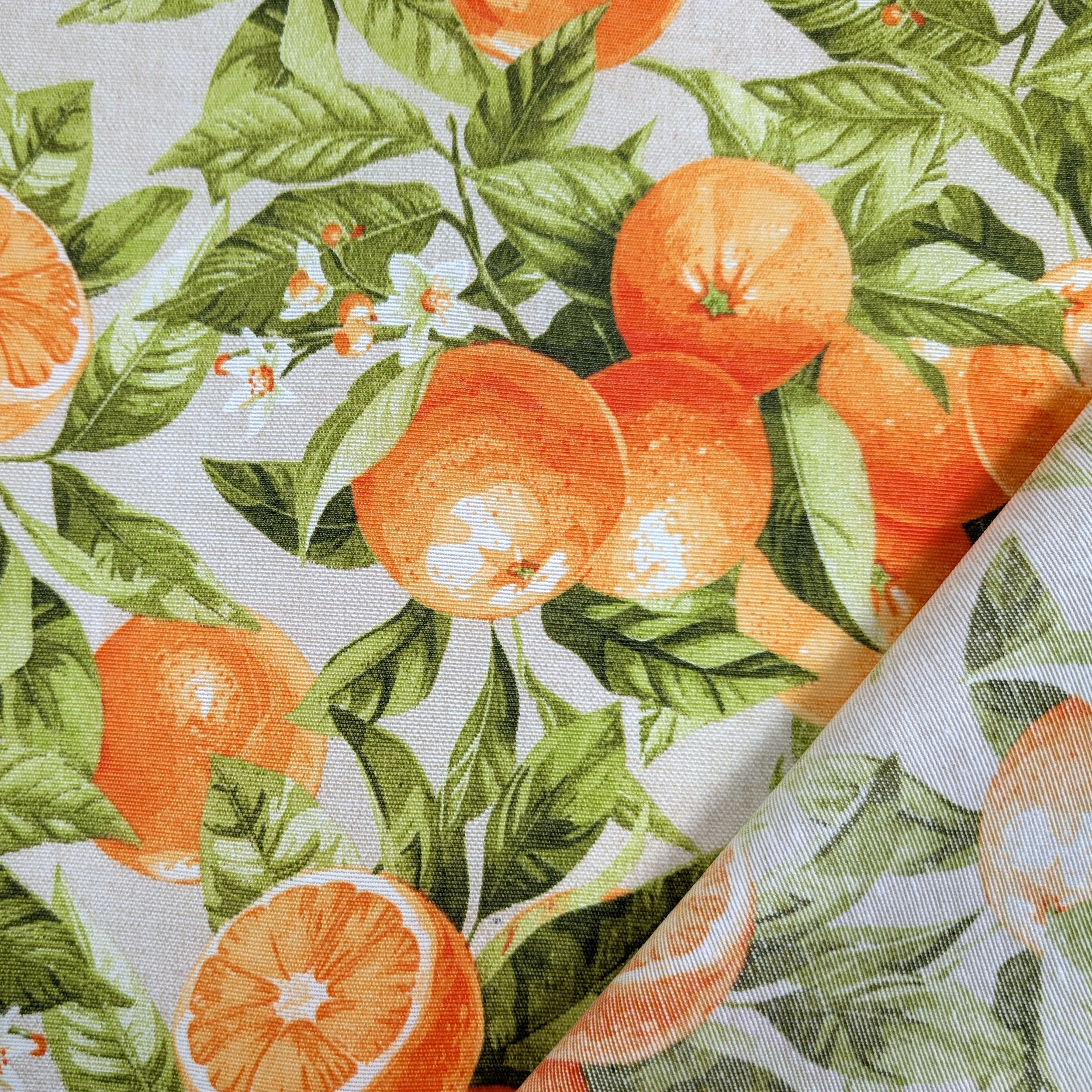 Fabric for Resin Tablecloth Oranges Image