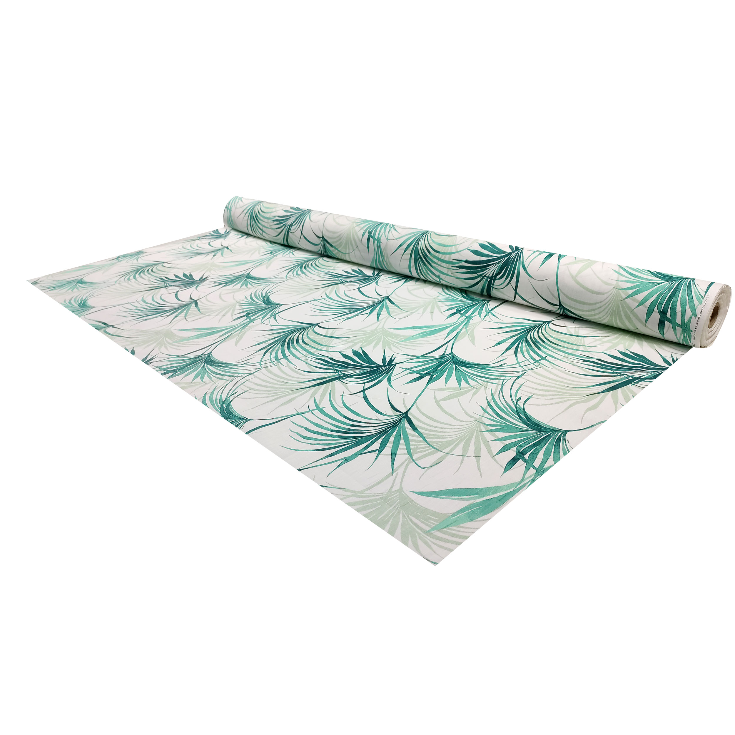 Hojas de algodón y lino Aqua Green