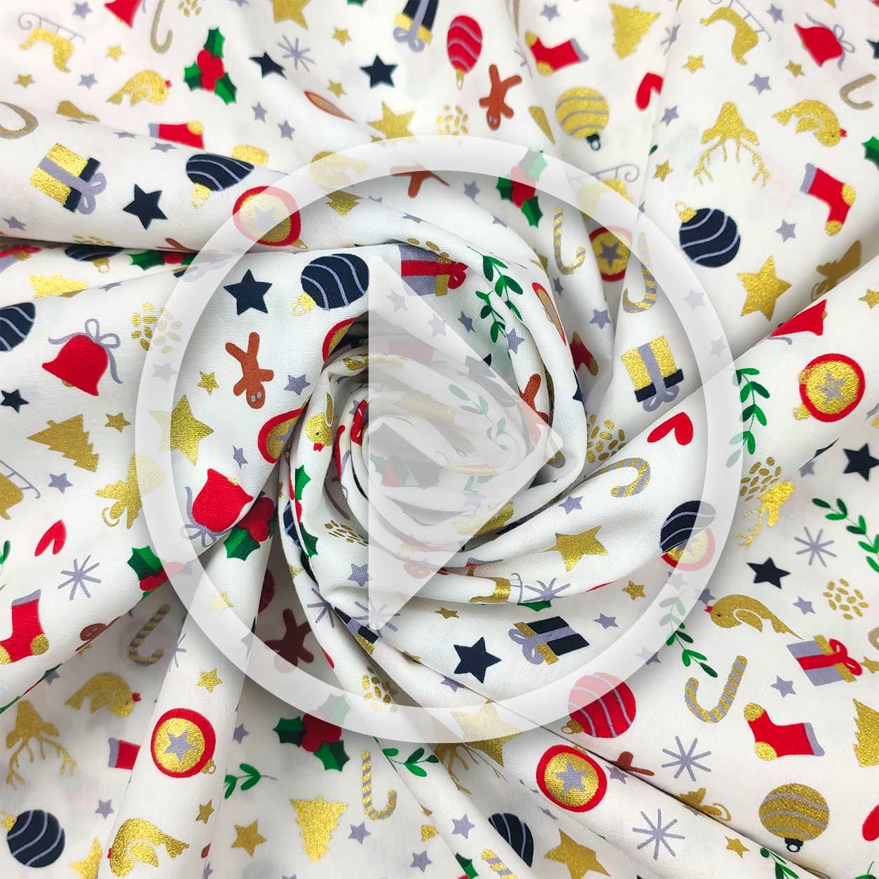 Lurex Décoration de Noël Tissu de coton Image