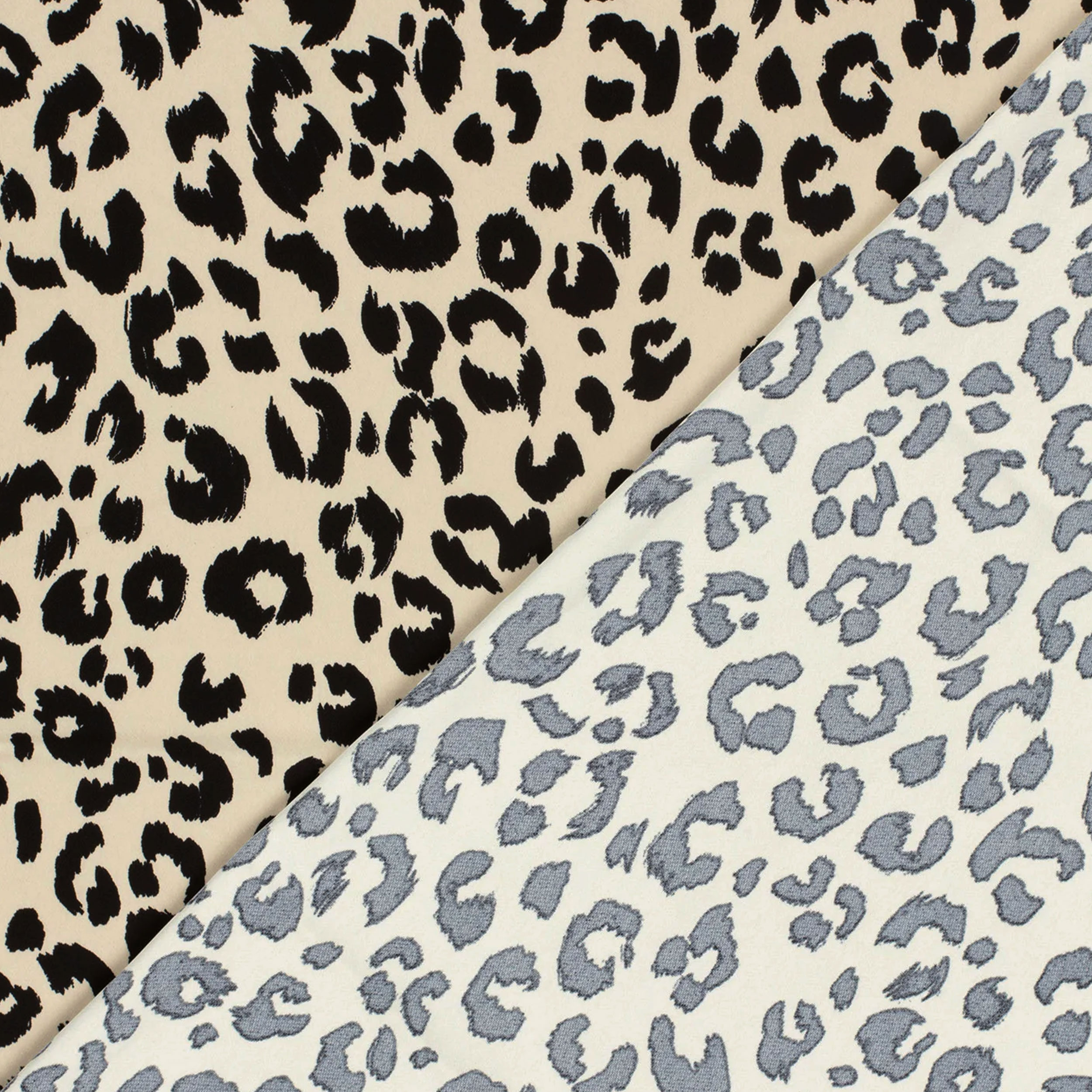 Tissu en sergé léopard Fond beige