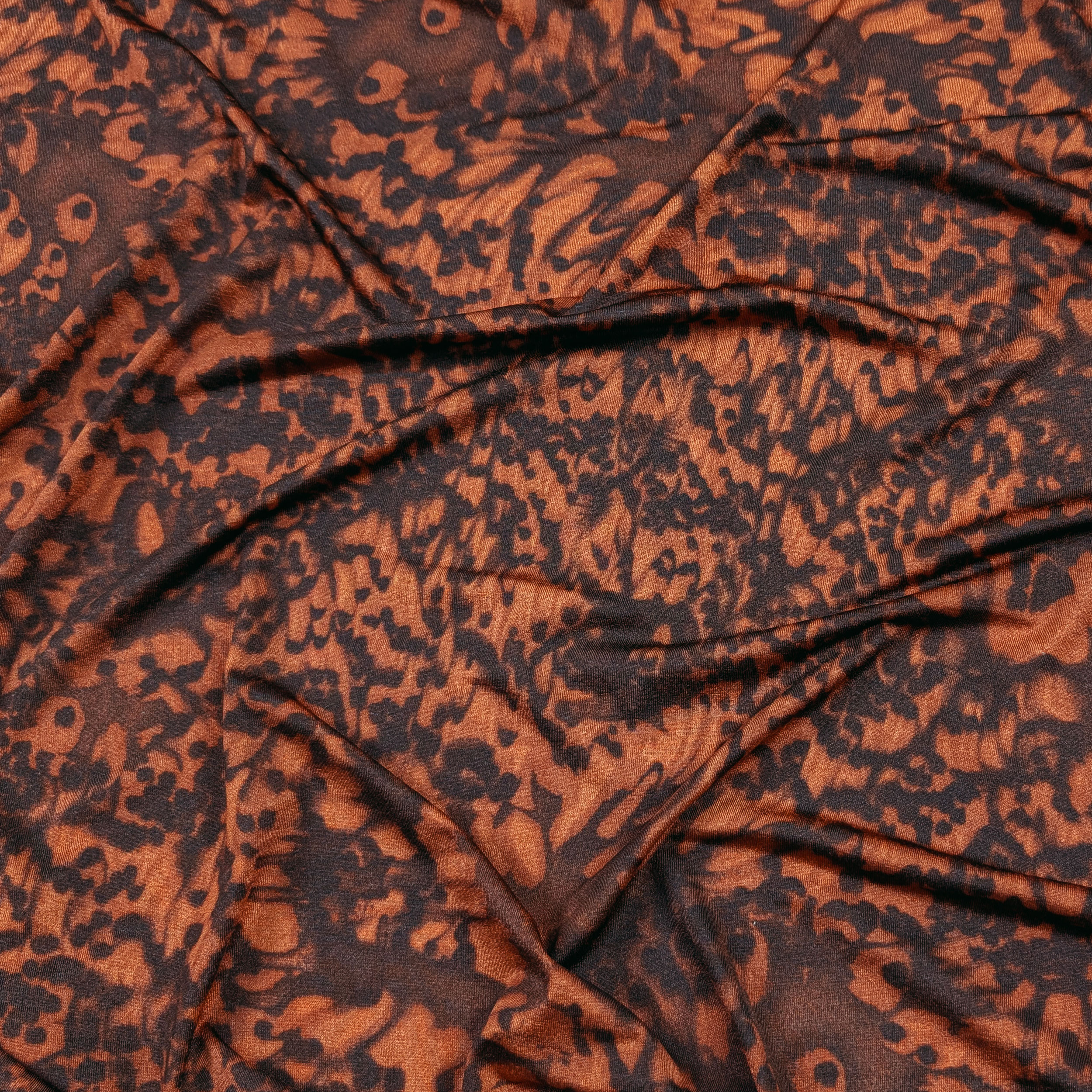Jersey de viscose Soie Rouille Fantaisie