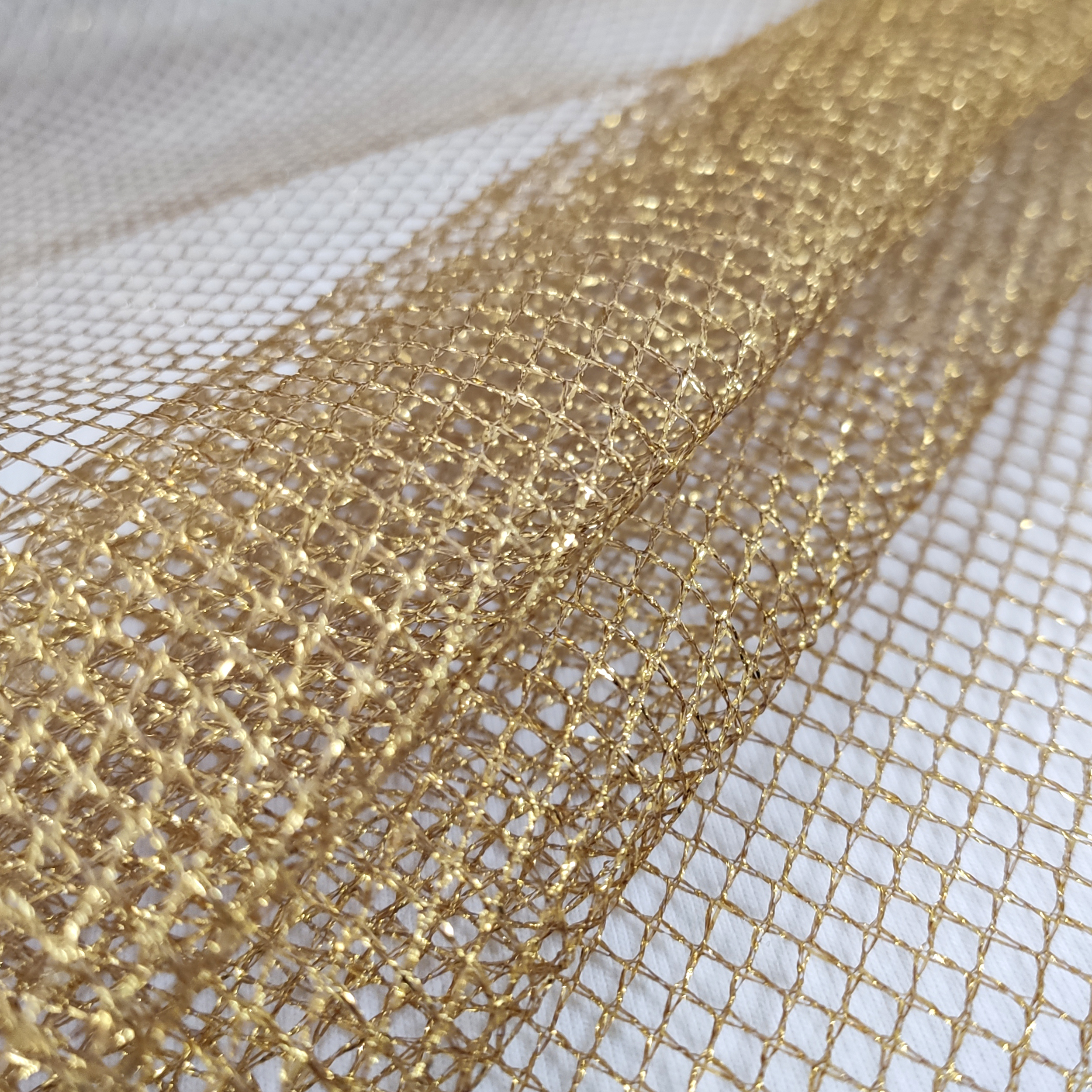 Gold Lurex Netzstoff