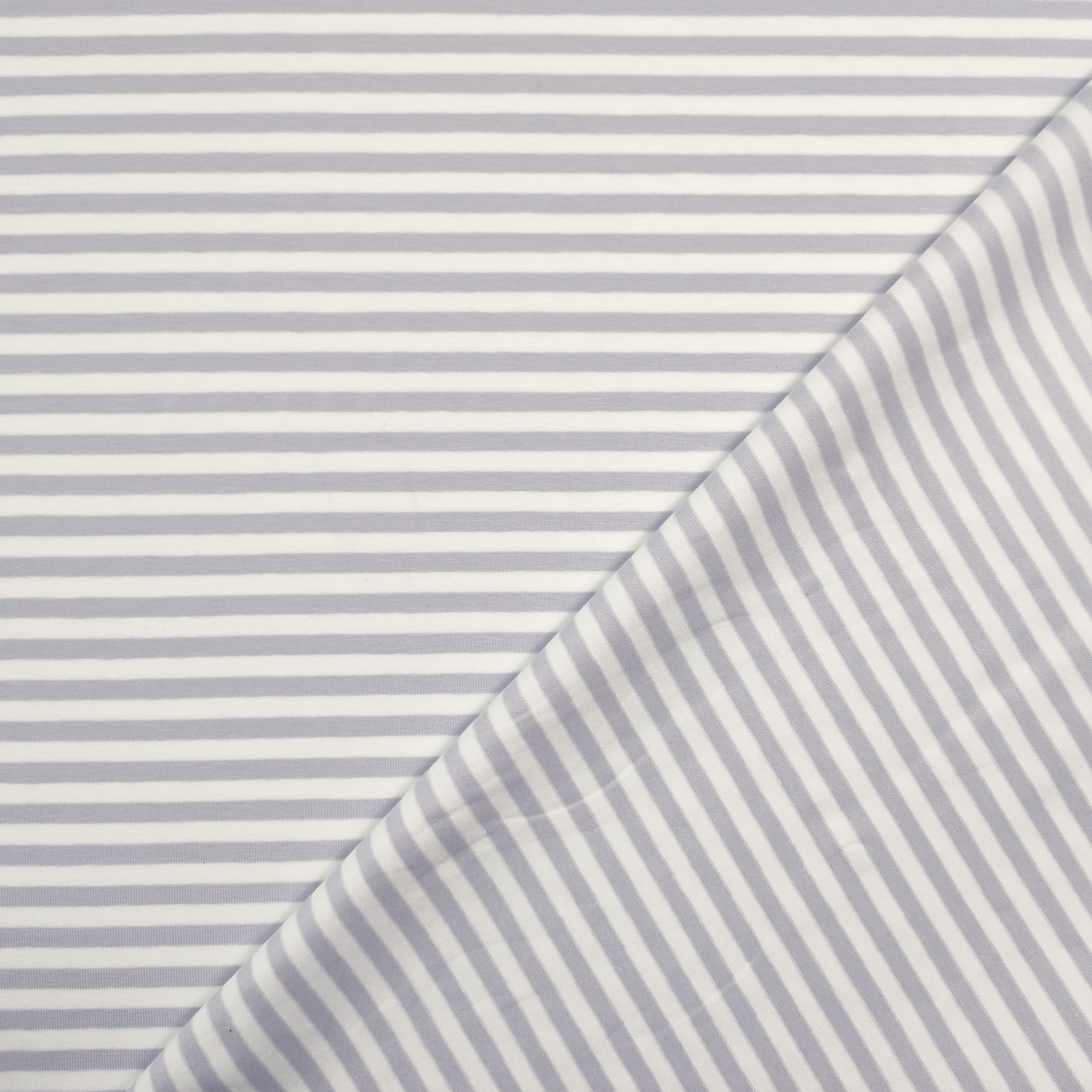 Bi-elastisches Jersey Cool Grey Stripes