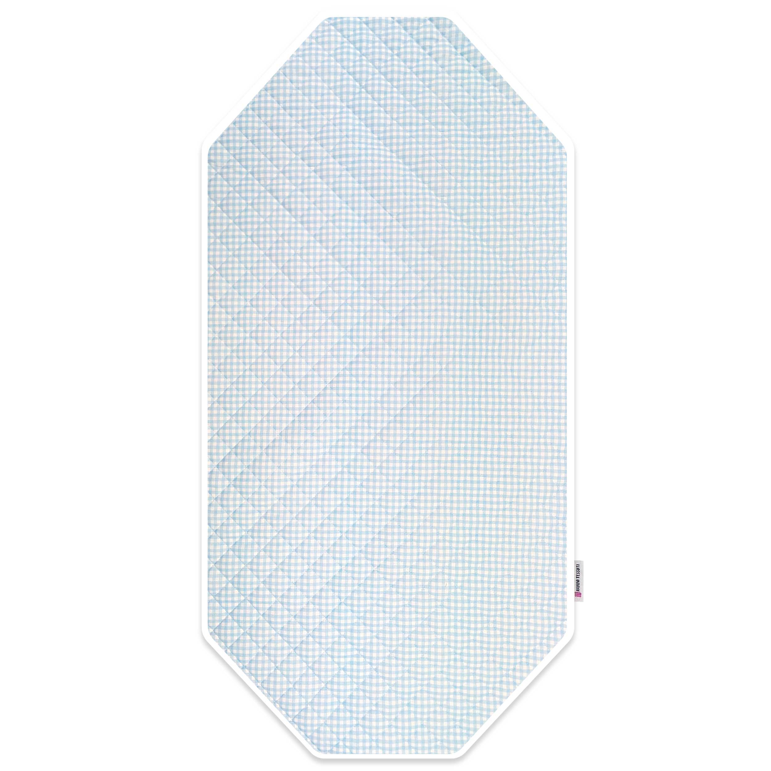 Funda Cuna Cuadrados Azul Claro Image