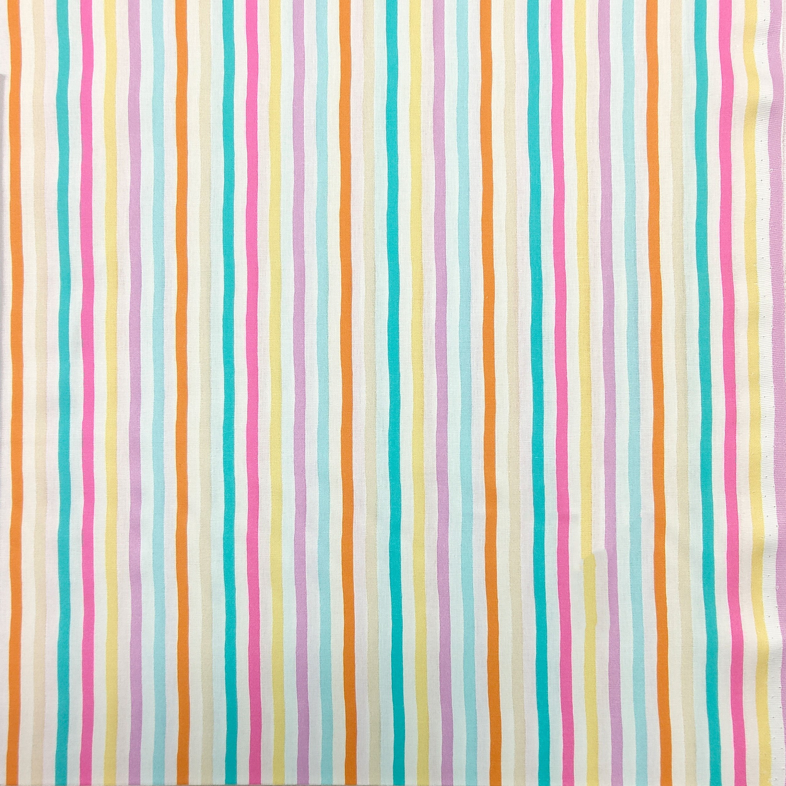 Rainbow Stripes Cotton Poplin