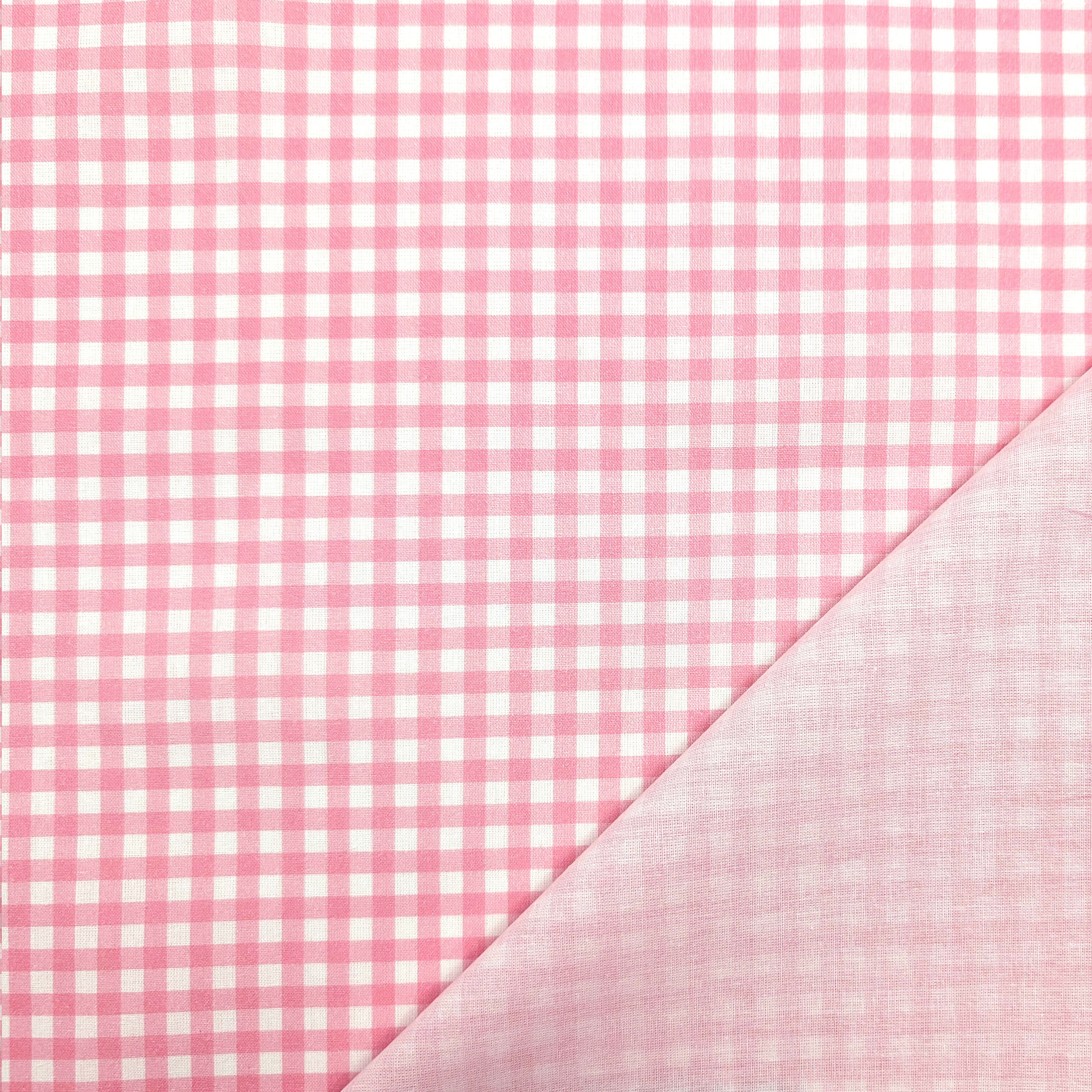 Dressmaking Gingham Cotton - Baby Pink Image