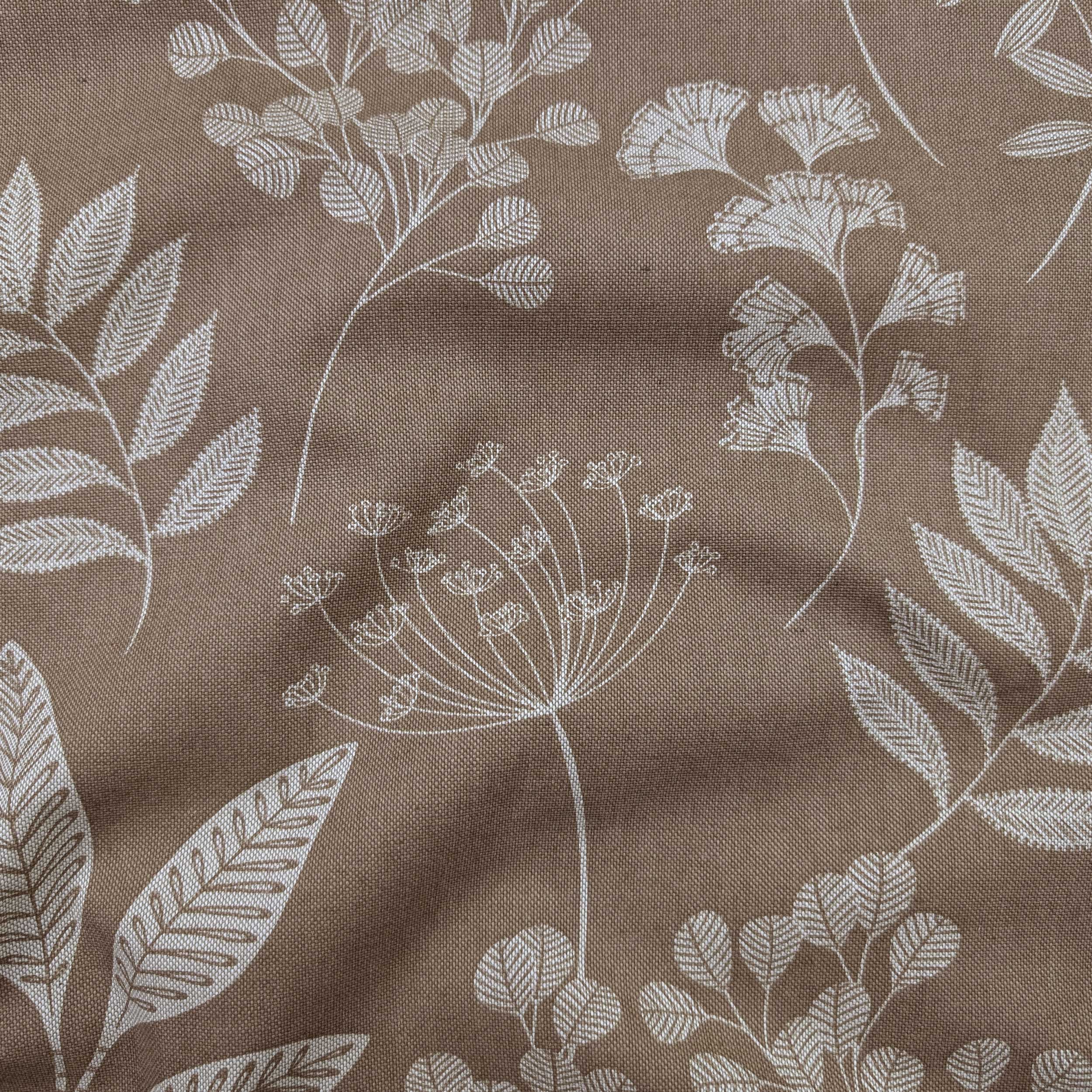 Panama Fabric Delicate Flowers in White Image