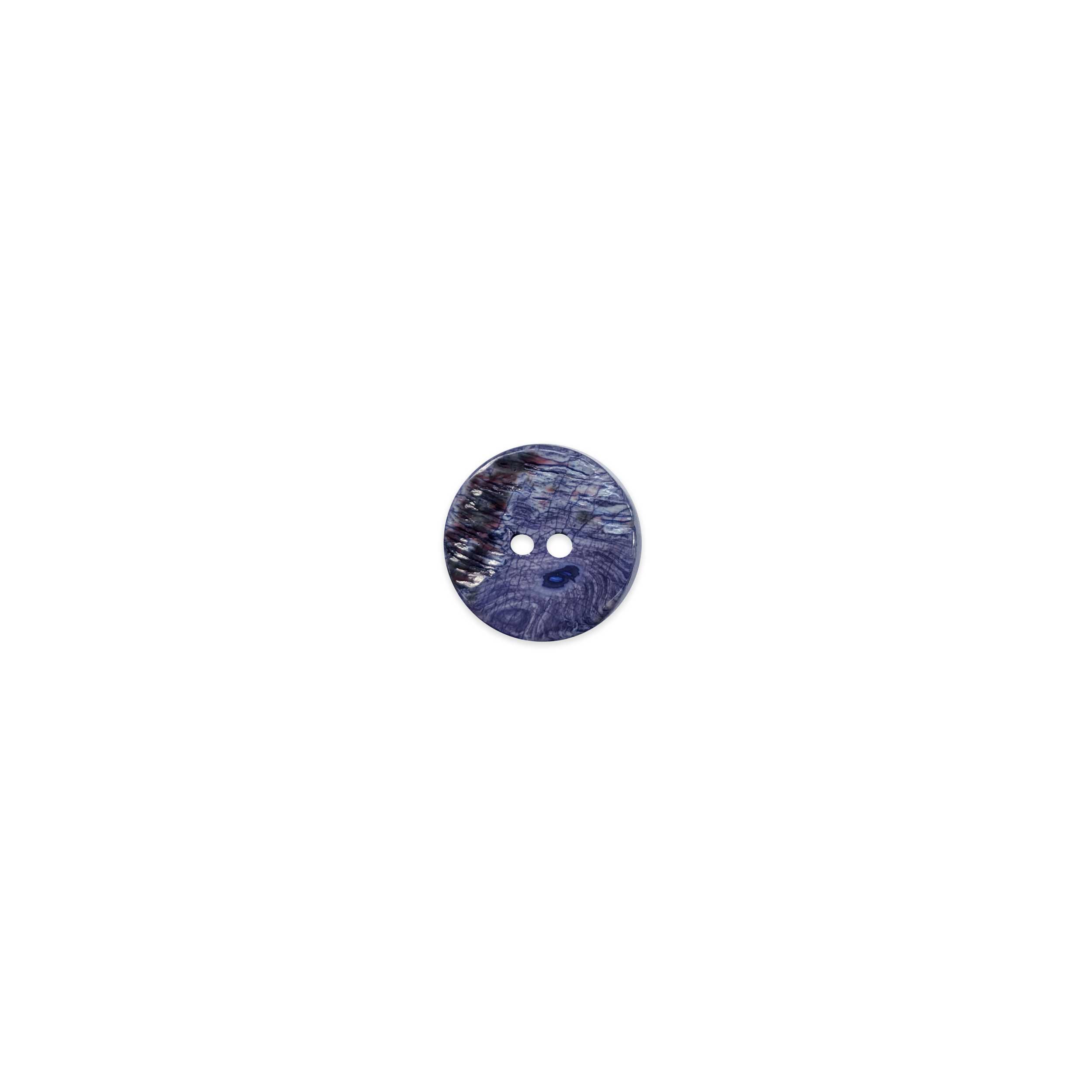 Mother-of-pearl button 2 holes Electric Blue Lin 27 Image