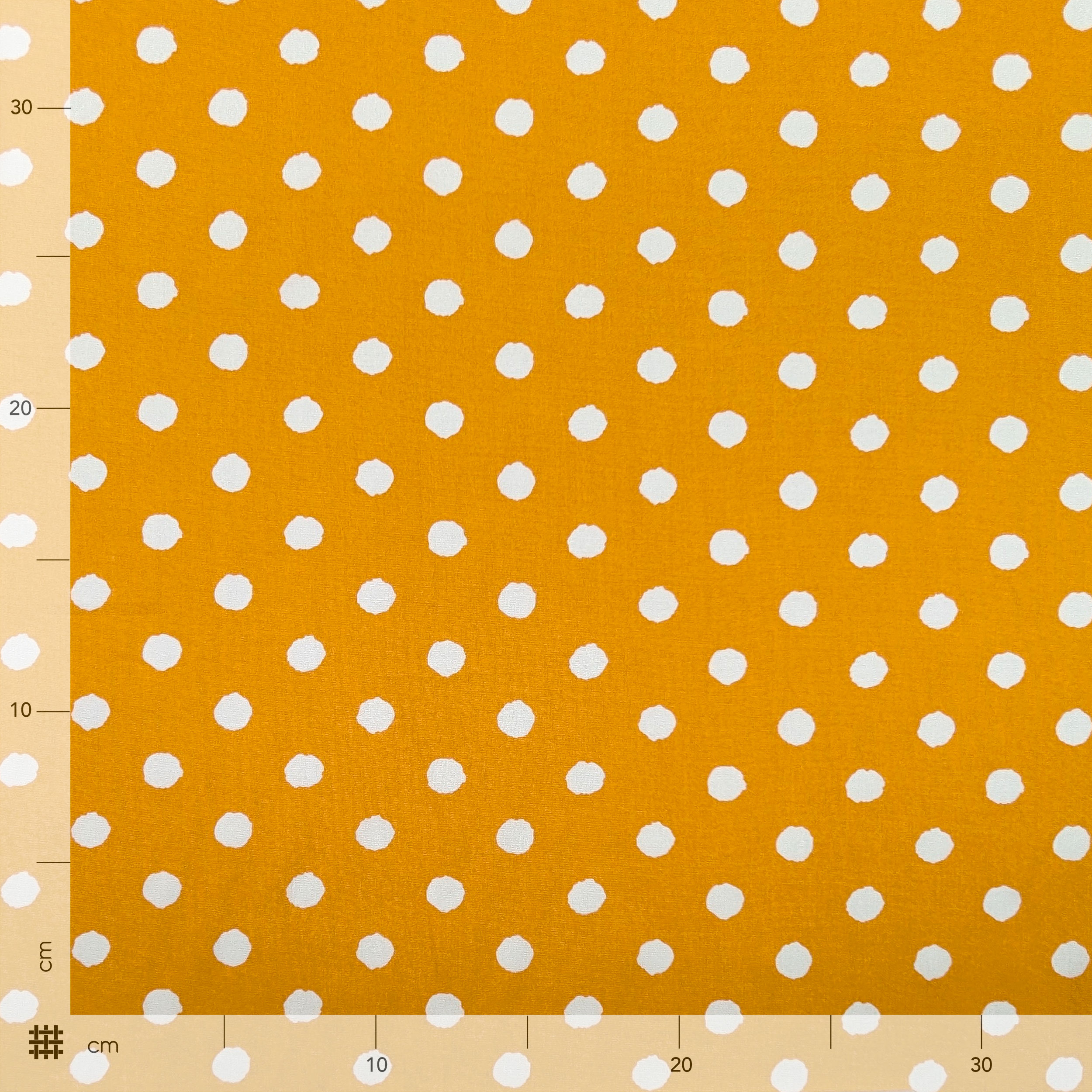 Viscose White Dots Mustard Background Image