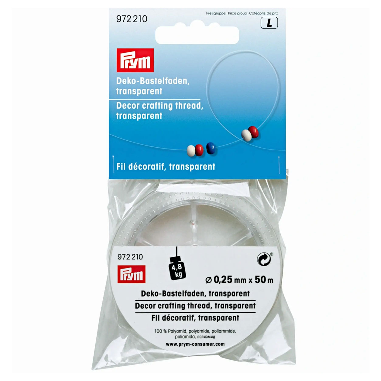 Fil transparent Prym pour les décorations