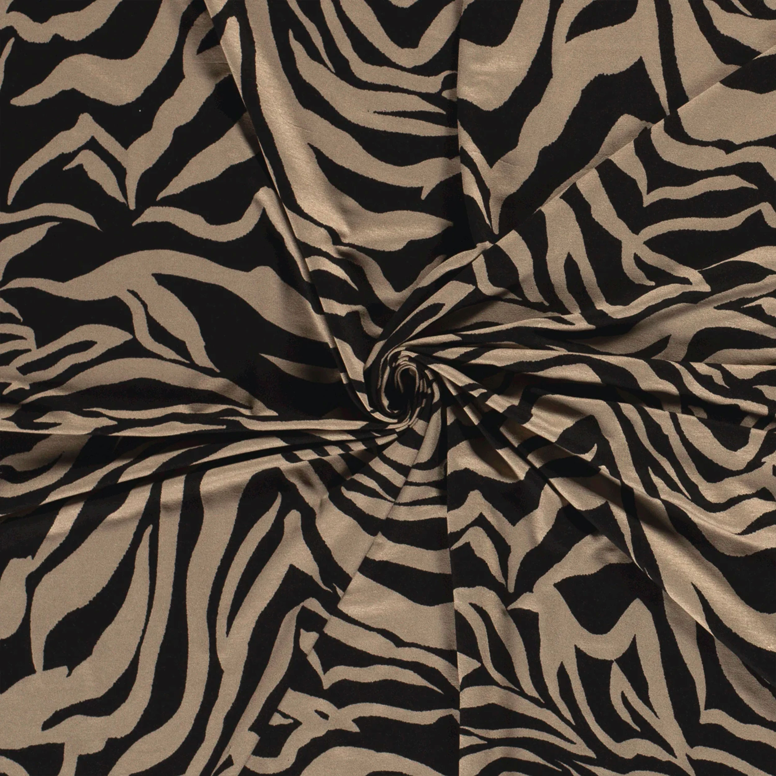 Beige Abstract Print Viscose Jersey Image