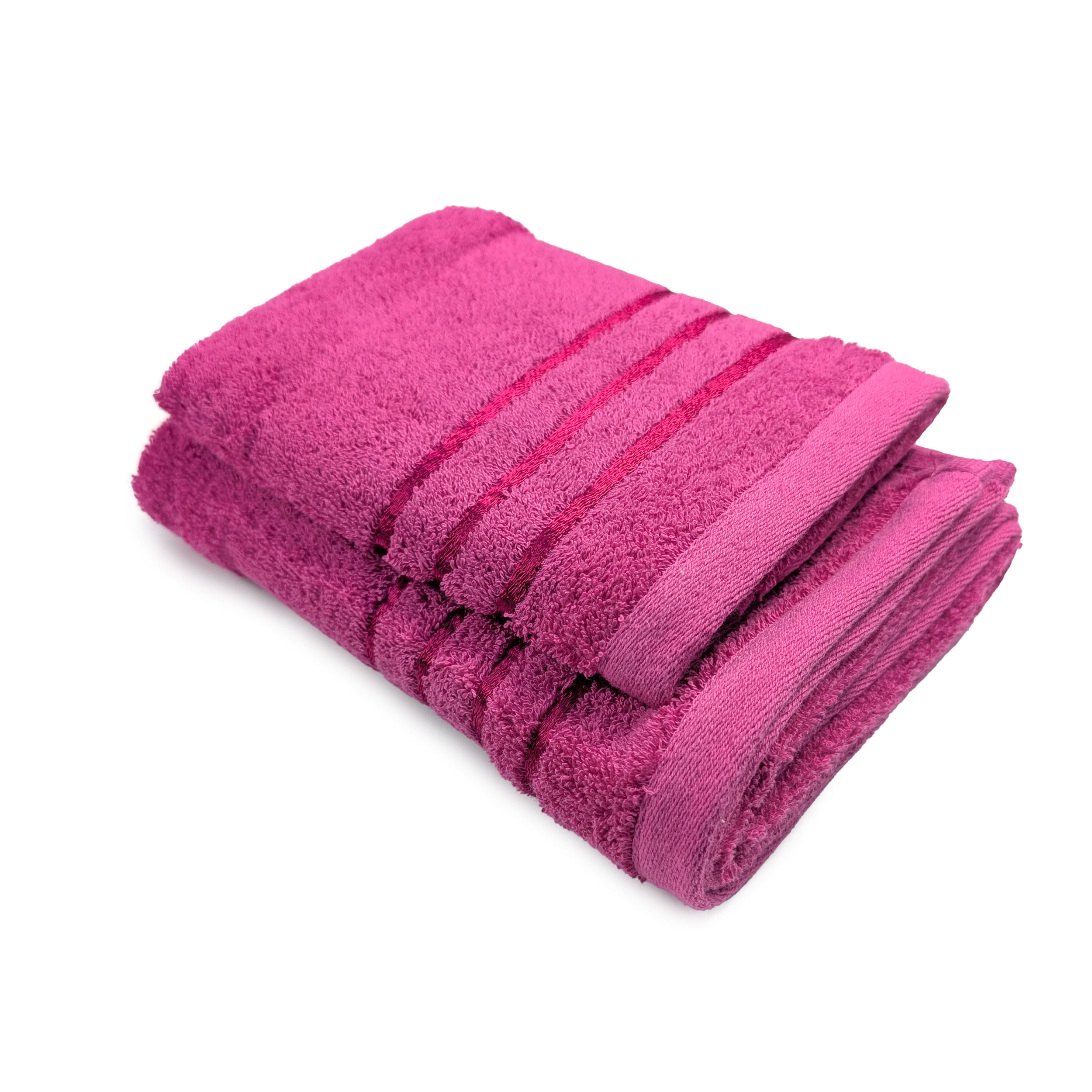 Fuchsia Bath, Face and Guest Towel Set Image