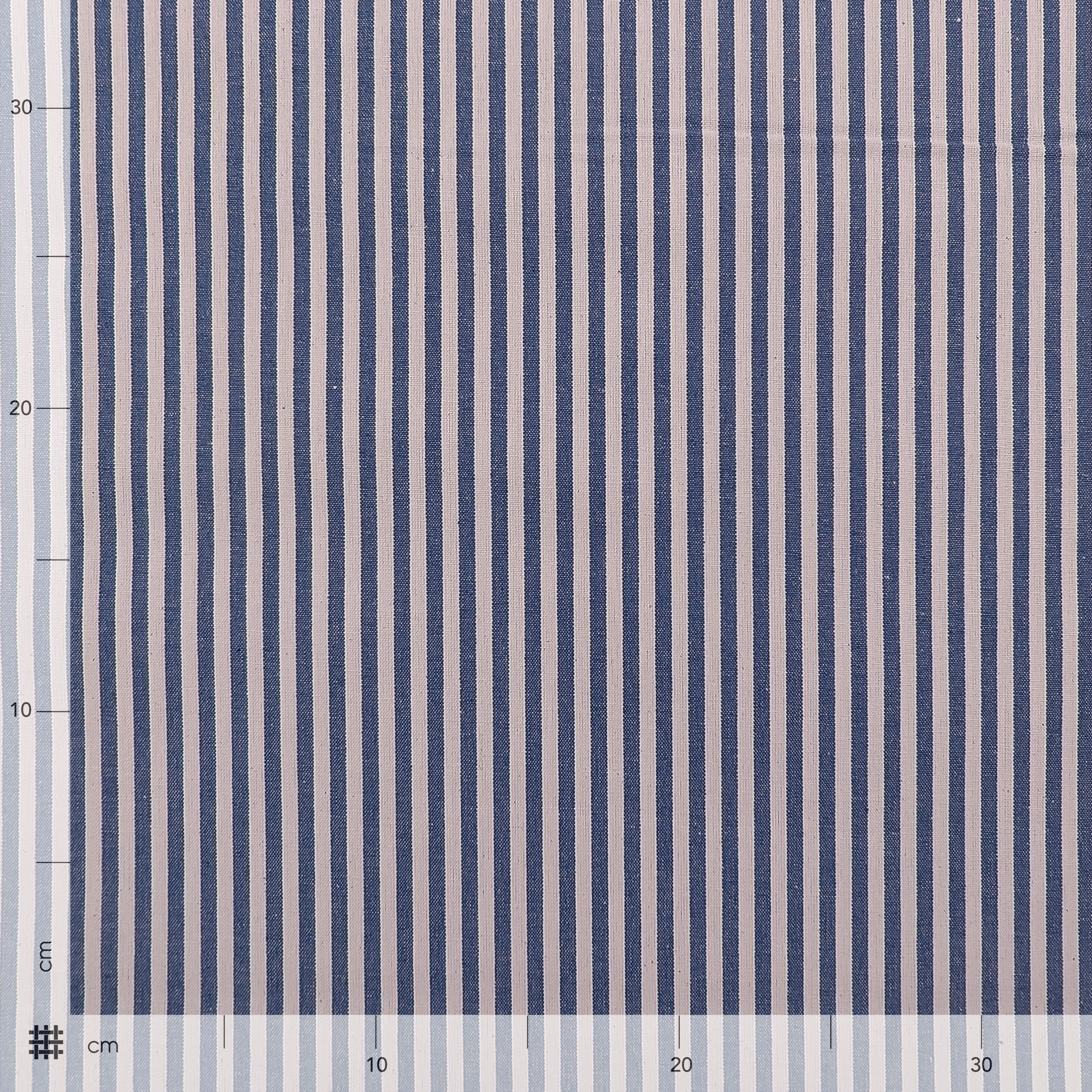 Pure Cotton Striped Tablecloth Fabric Image