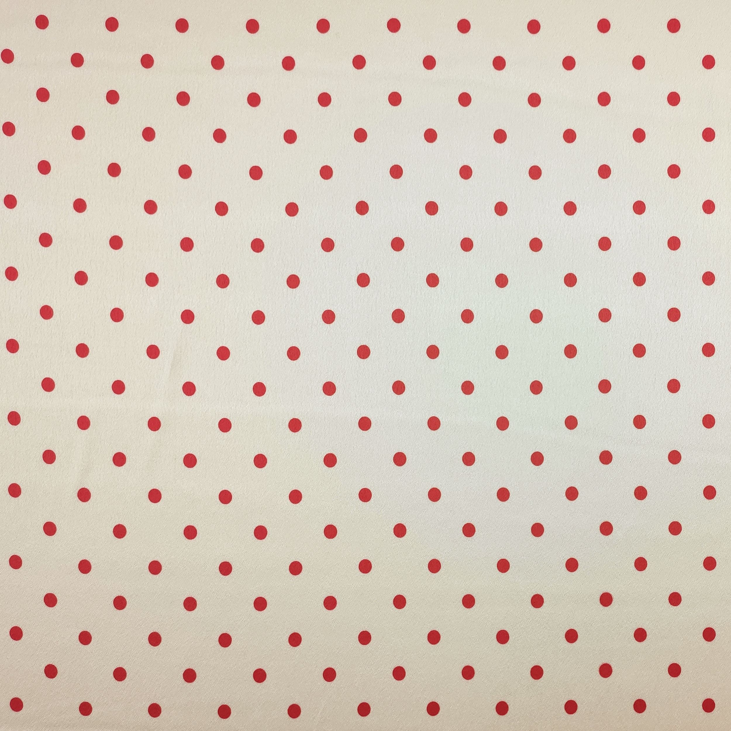 Silk Satin Red Polka Dot