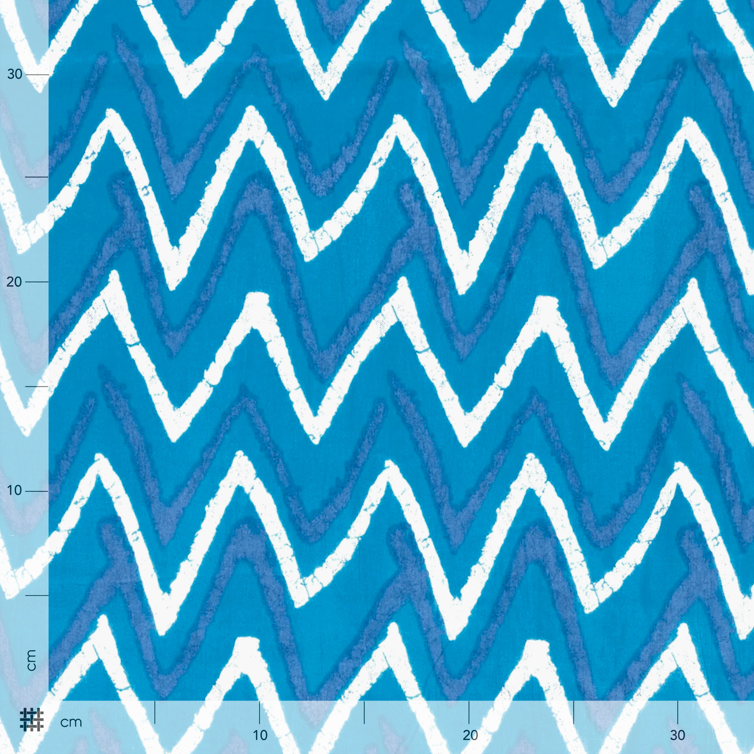 Batik Patterned Cotton Muslin Light Blue Image