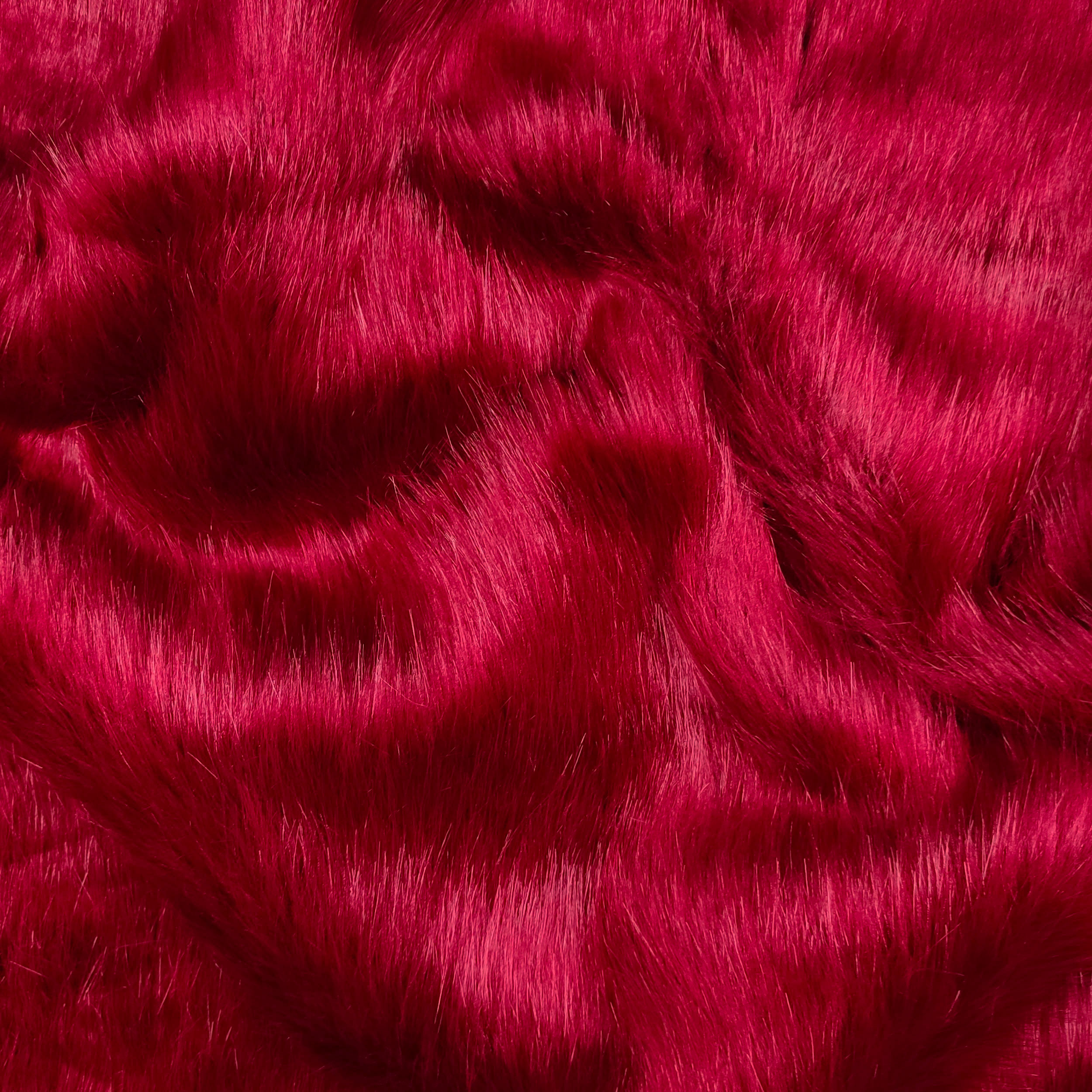 Tejido de abrigo largo rojo burdeos
