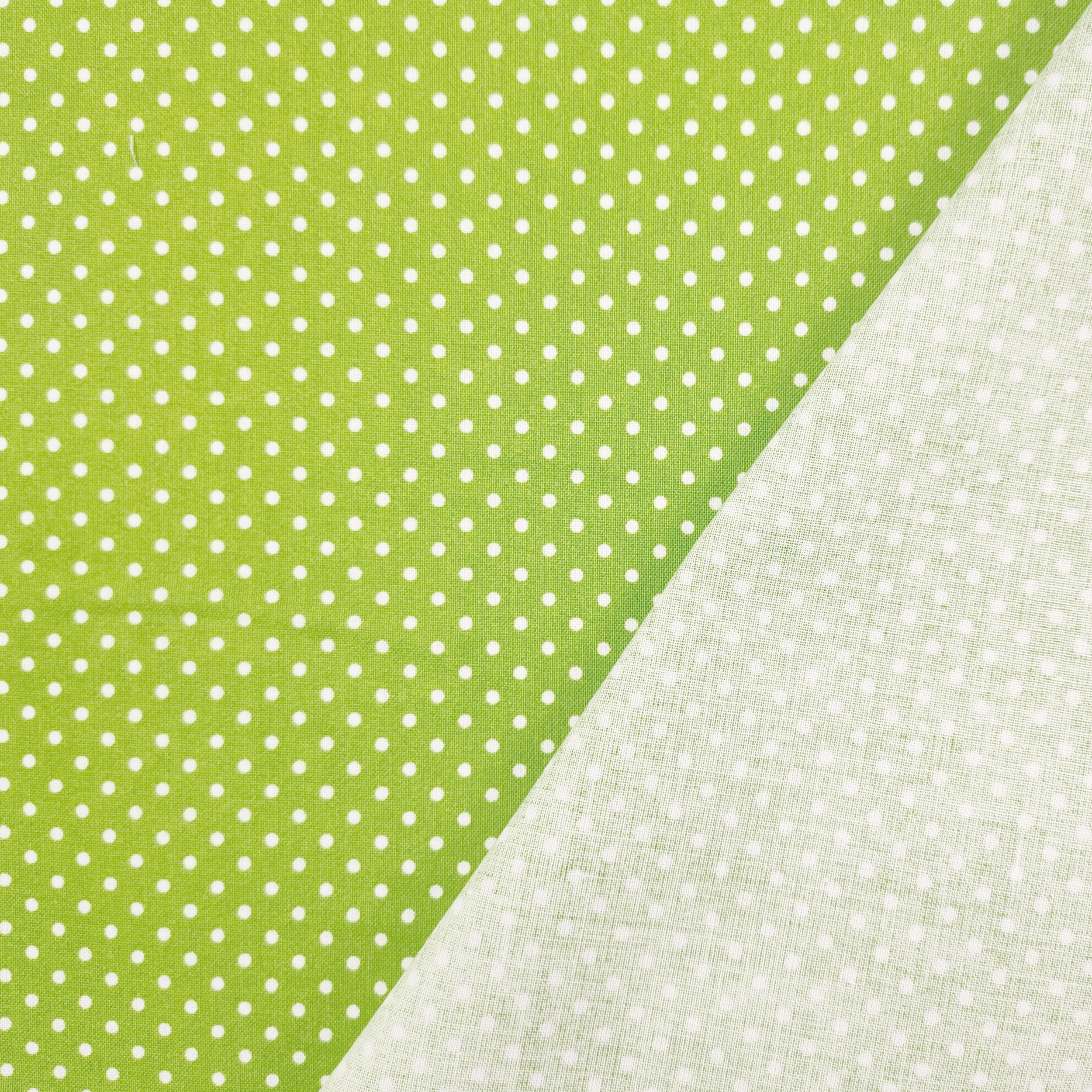 Tissu de coton vert à petits pois Image