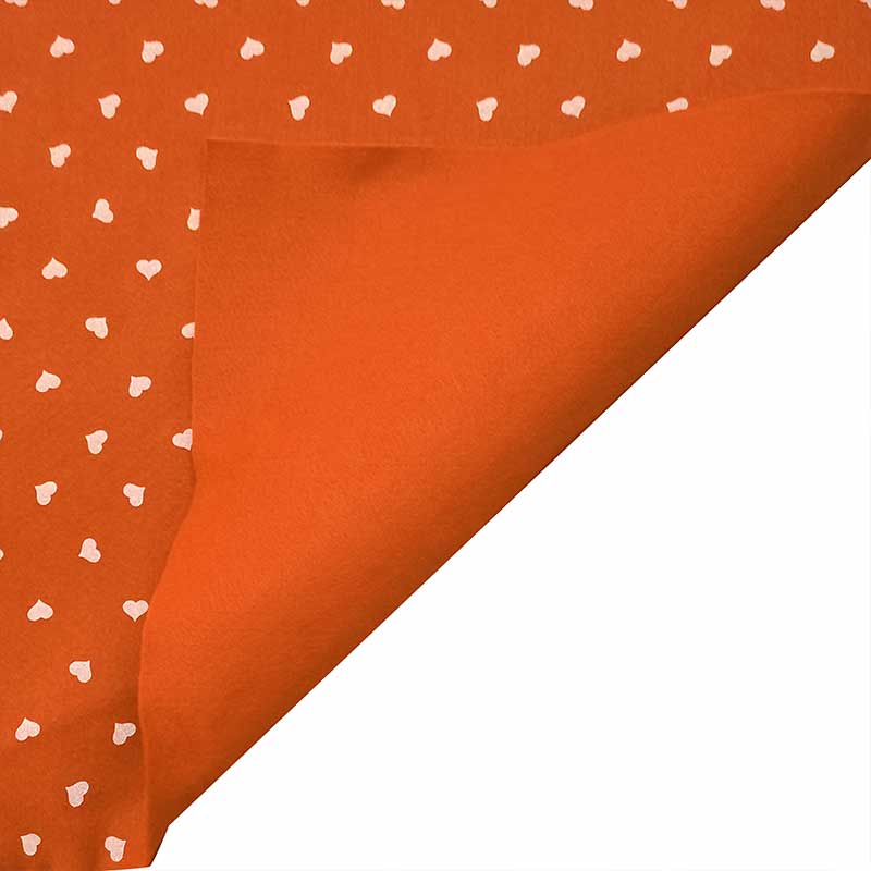 Pannolenci Orange White Hearts Image