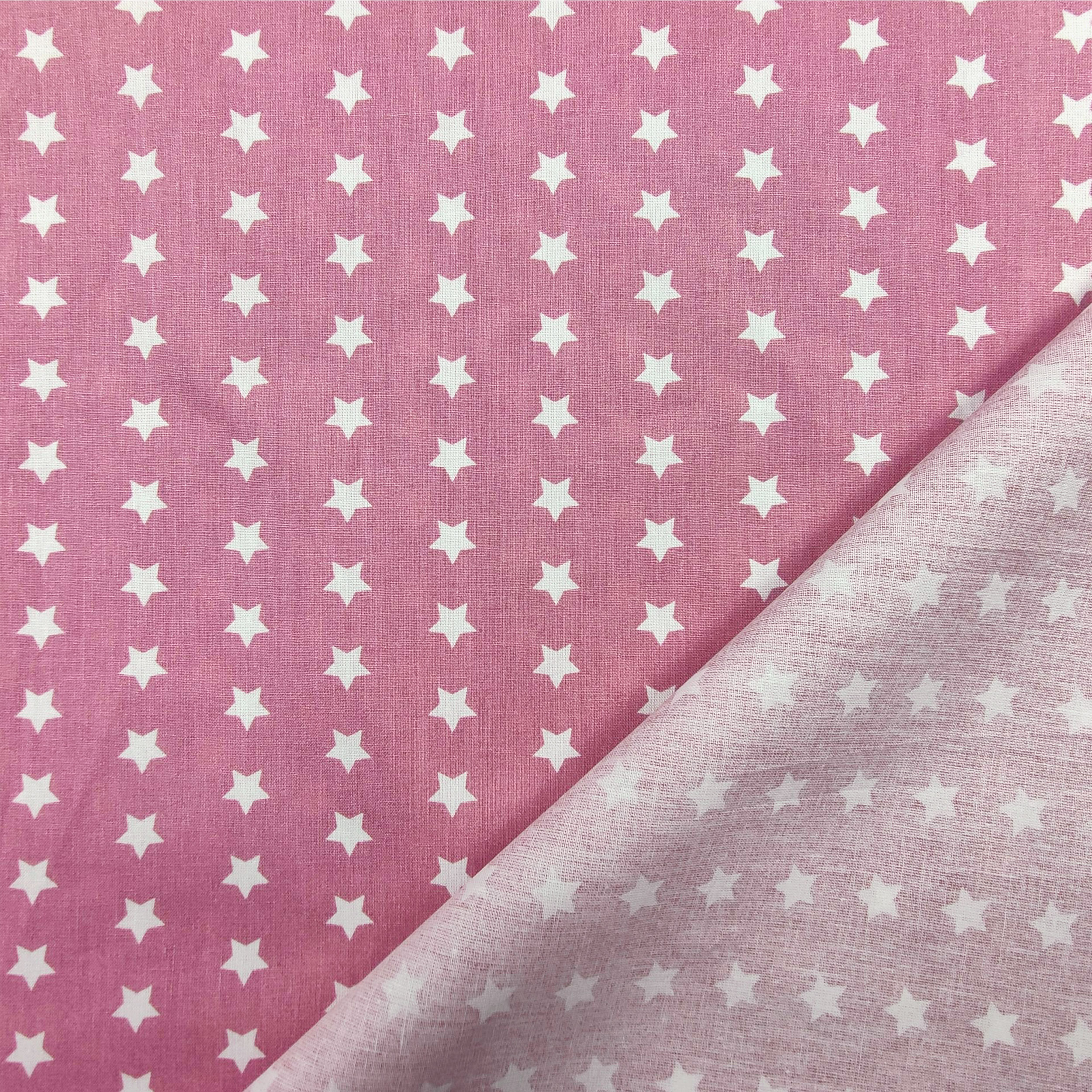 White Star Cotton Cut-out on a Dark Pink Background, 210x140 cm Image