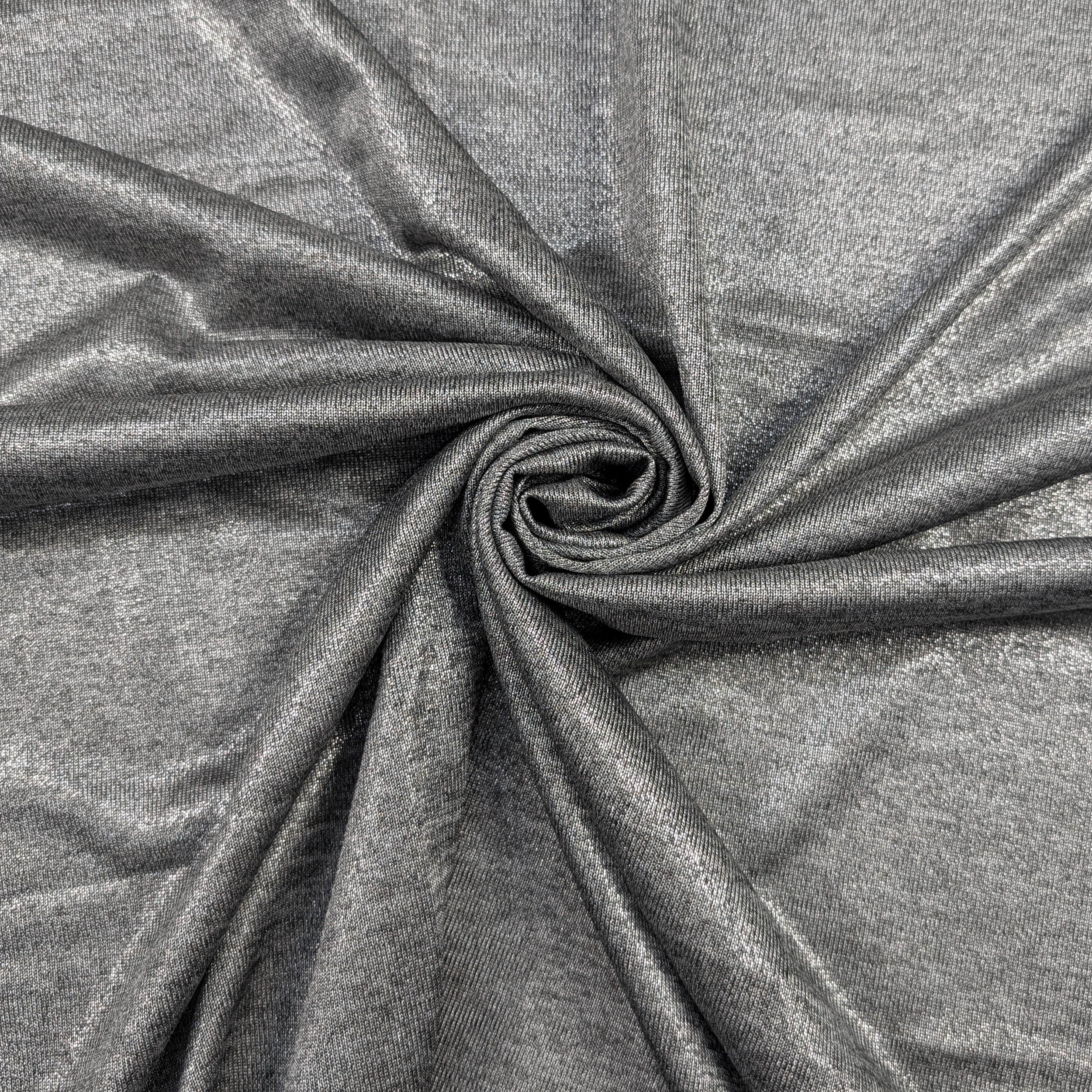 Grey Jersey Coated Lurex Silver Image